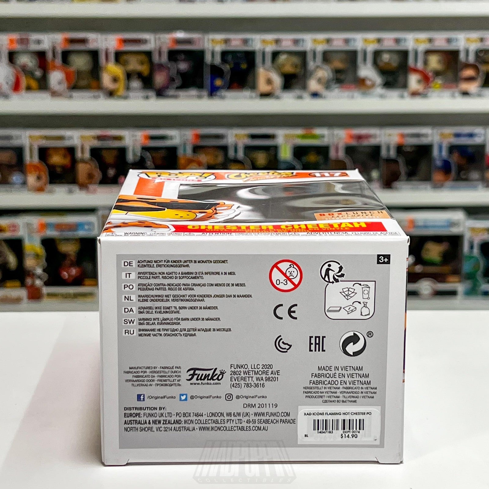 Funko Pop Ad Icons Cheetos Flamin' Hot Chester Cheetah 117 BoxLunch Glow Vinyl