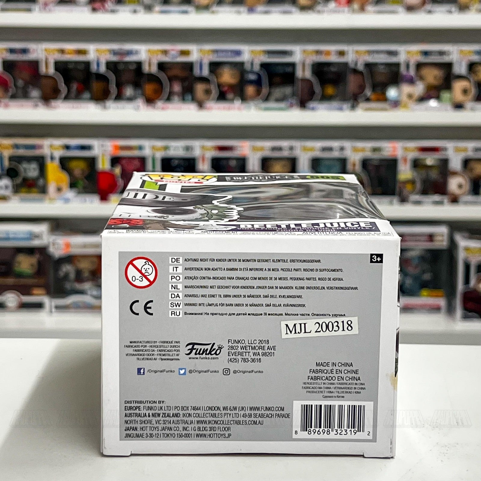 Funko Pop Beetlejuice Guide Hat Vinyl Figure 605 New In Box Collectible Movies