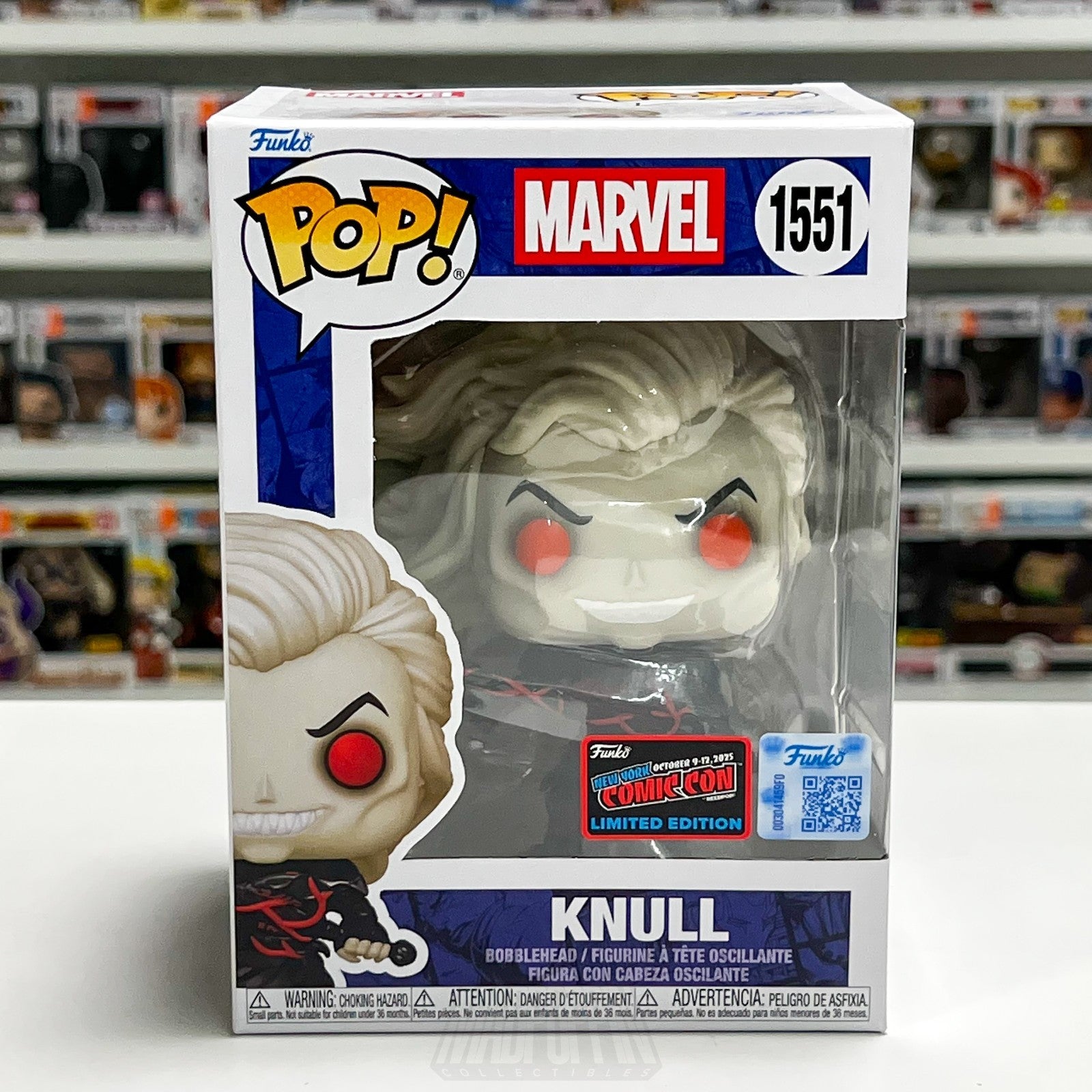 Funko Pop Marvel Knull 1551 NYCC Official Con Sticker Symbiote Venom Carnage Toy