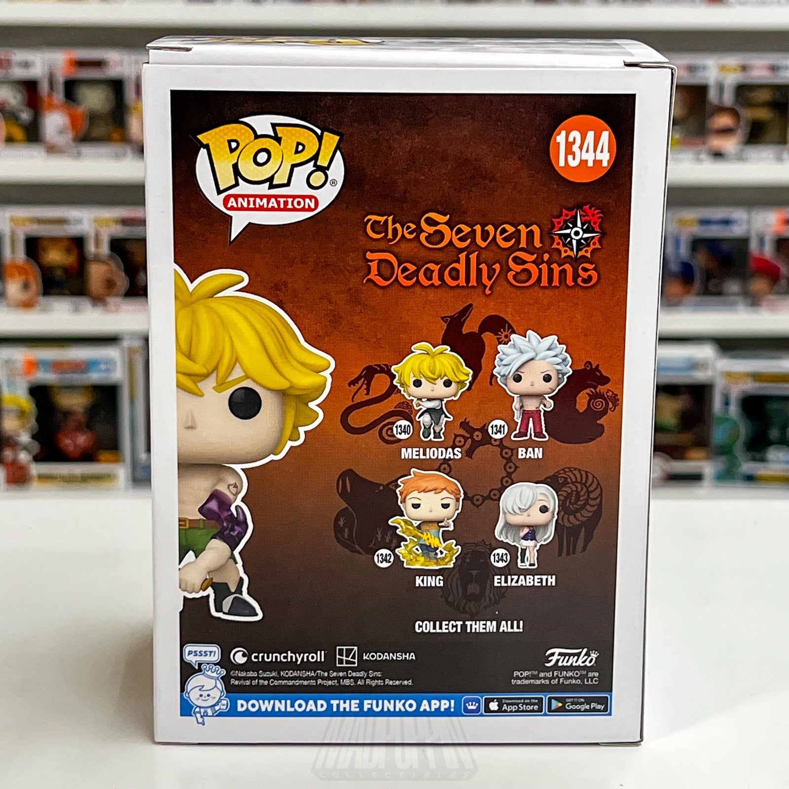 Funko Pop Animation Seven Deadly Sins Meliodas 1344 PX Previews Vinyl Anime Toys