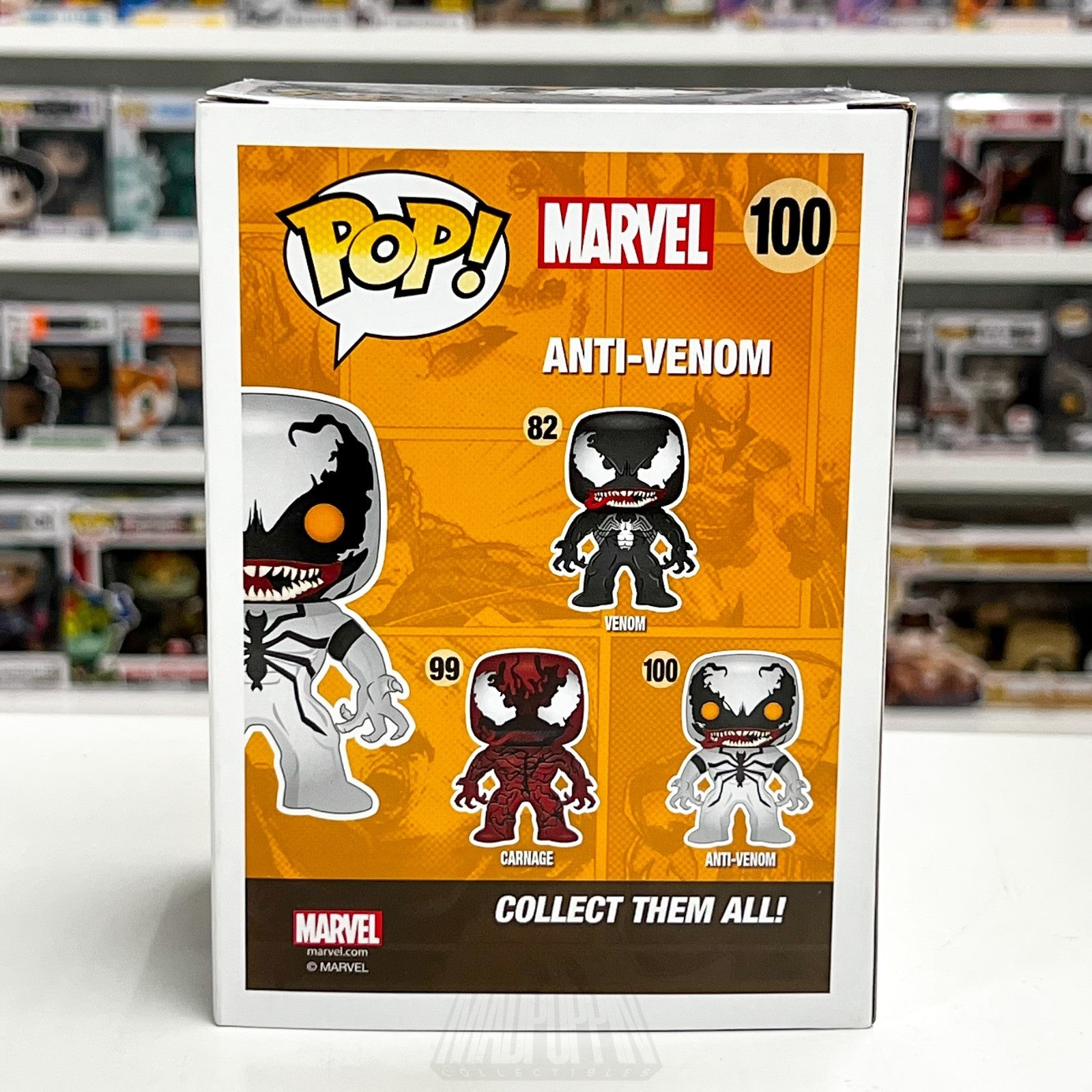 Funko Pop Marvel Anti-Venom Glow BoxLunch 100 Symbiote Spider-Man Vinyl Figure4