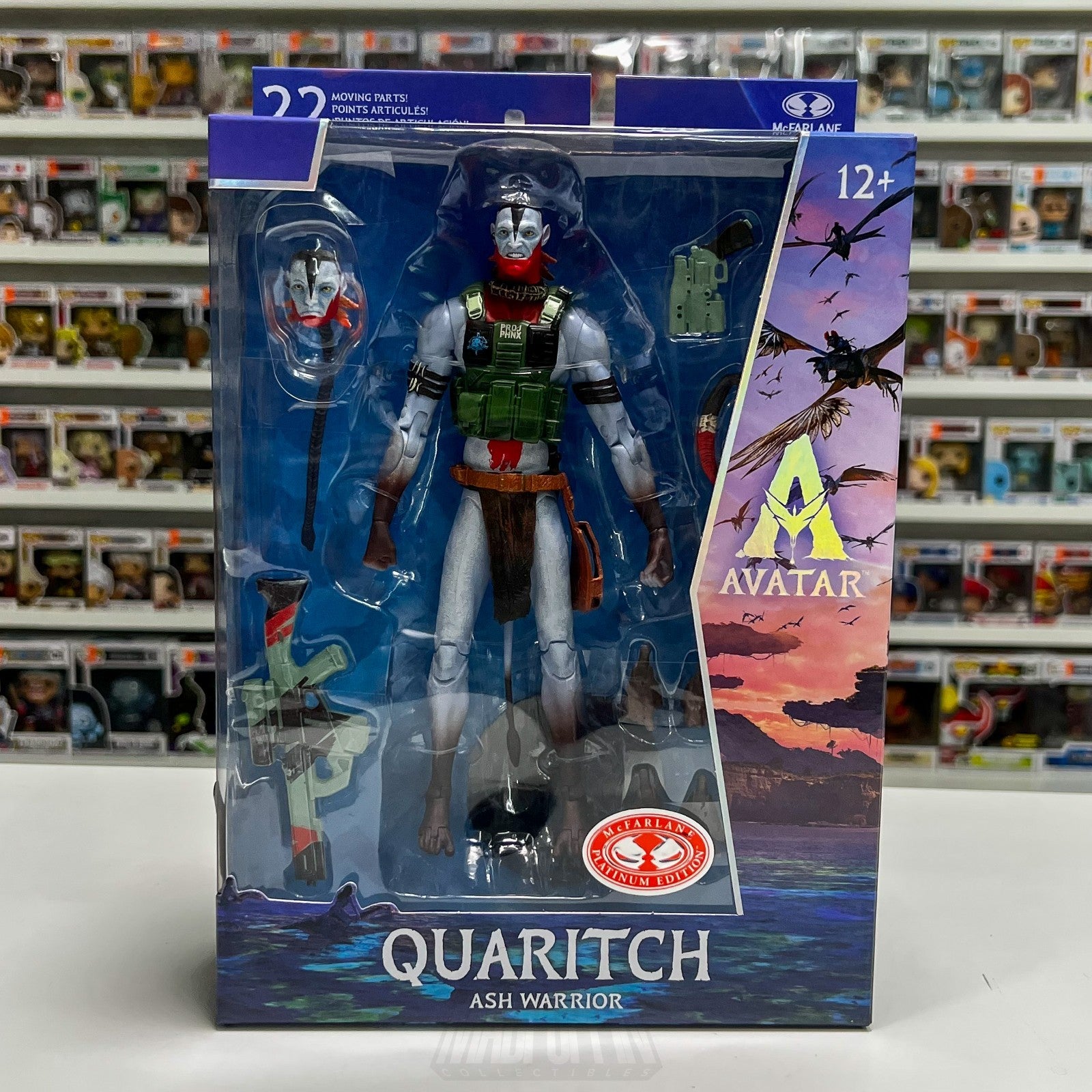 McFarlane Toys Gold Label Avatar Quaritch Ash Warrior RED PLATINUM 7 Inch Figure