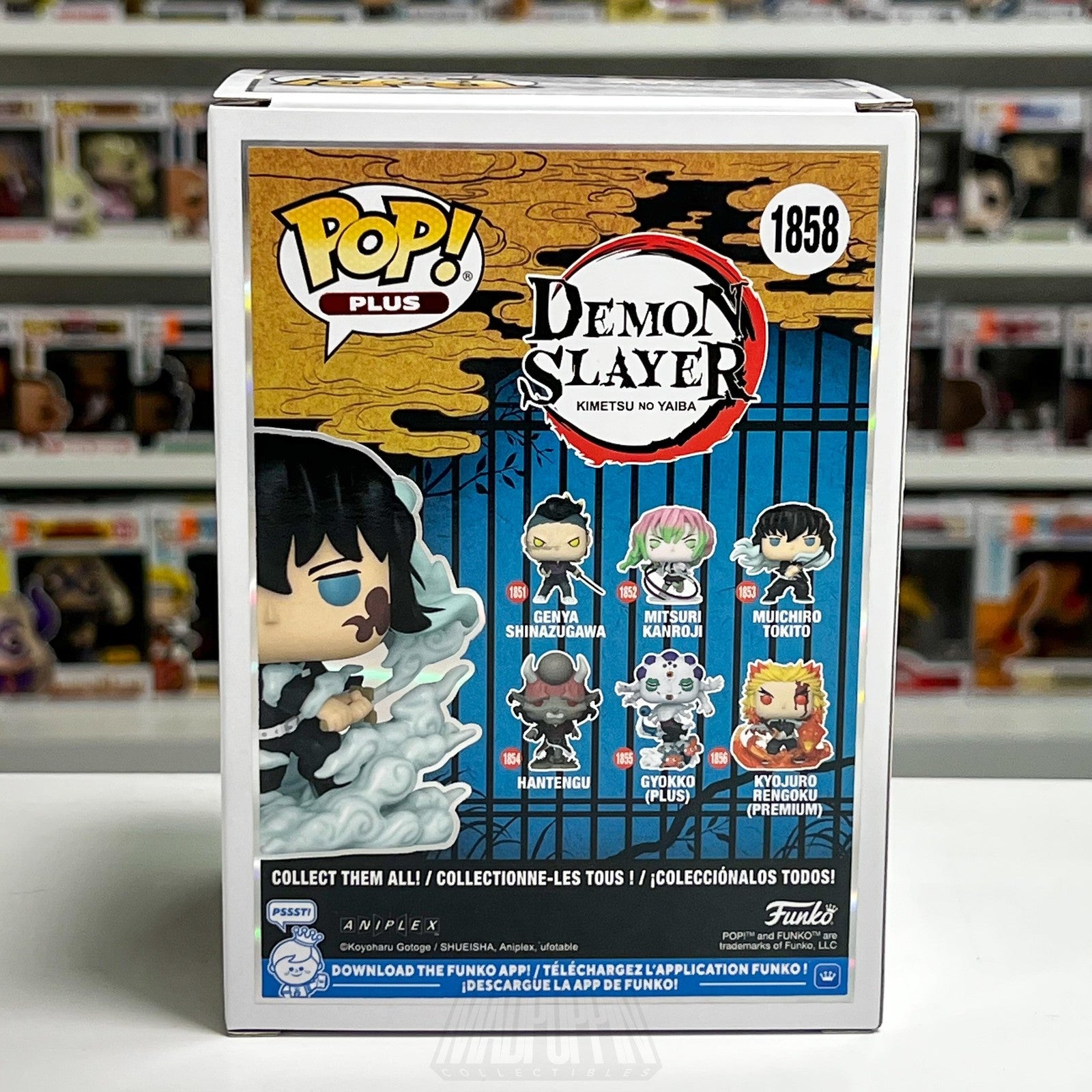 Funko Pop Plus Demon Slayer Muichiro Tokito 1858 GITD Chase Funko Exclusive
