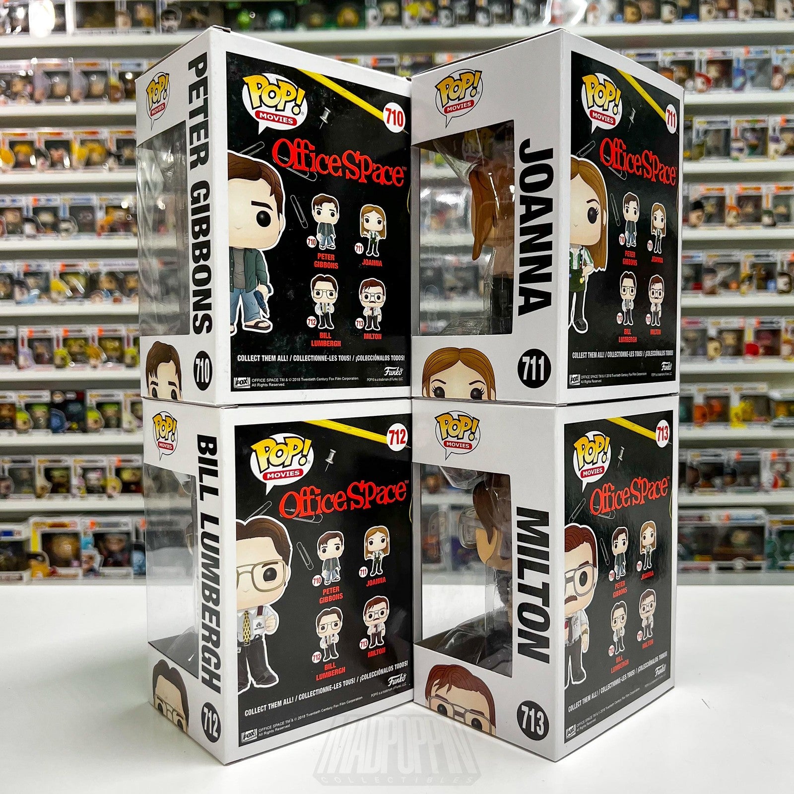 Funko Pop Movies Office Space Set 4 Lot Peter Gibbons Joanna Lumbergh Milton Toy