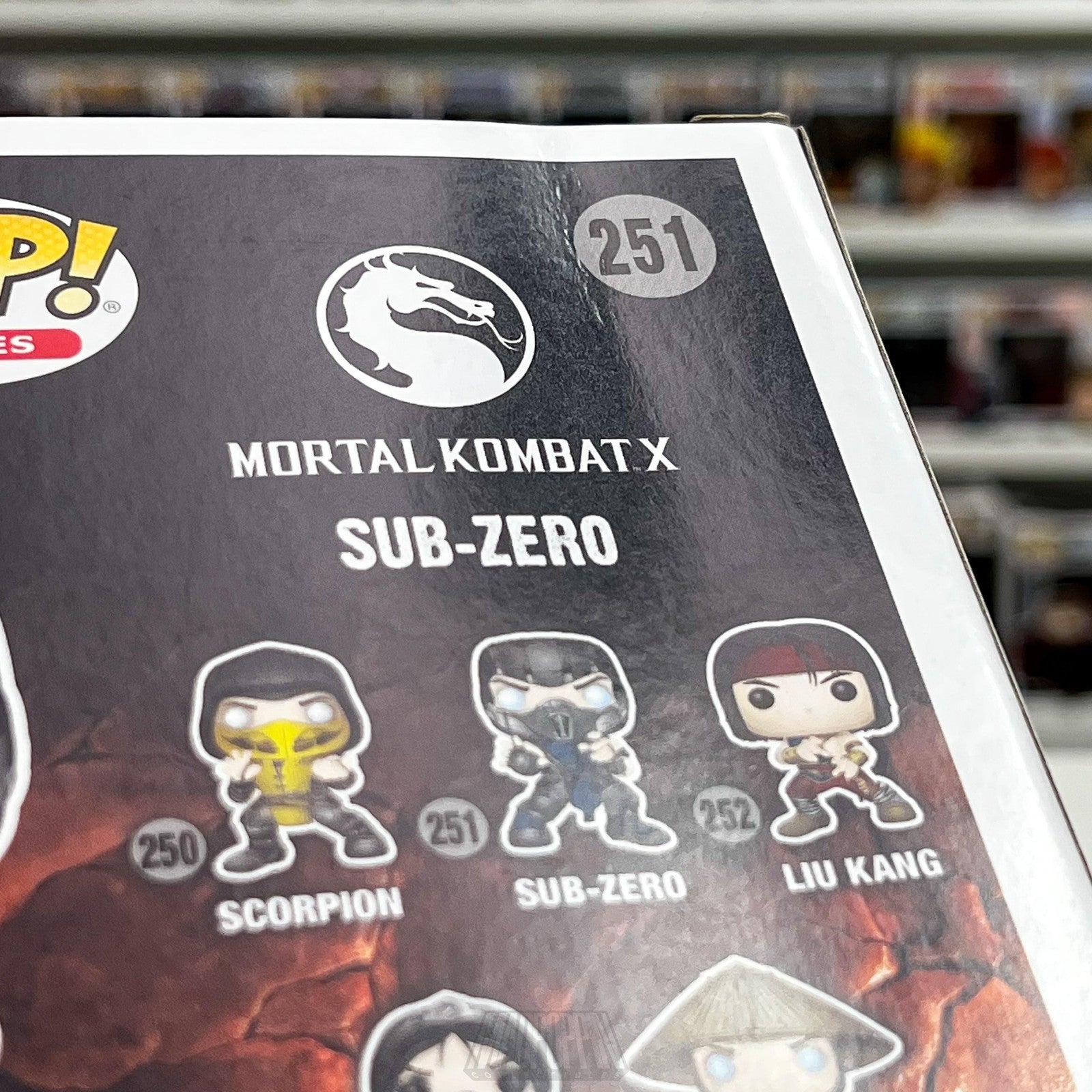 Funko Pop Games Mortal Kombat X Sub-Zero 251 Vinyl Figure Collectible New in Box