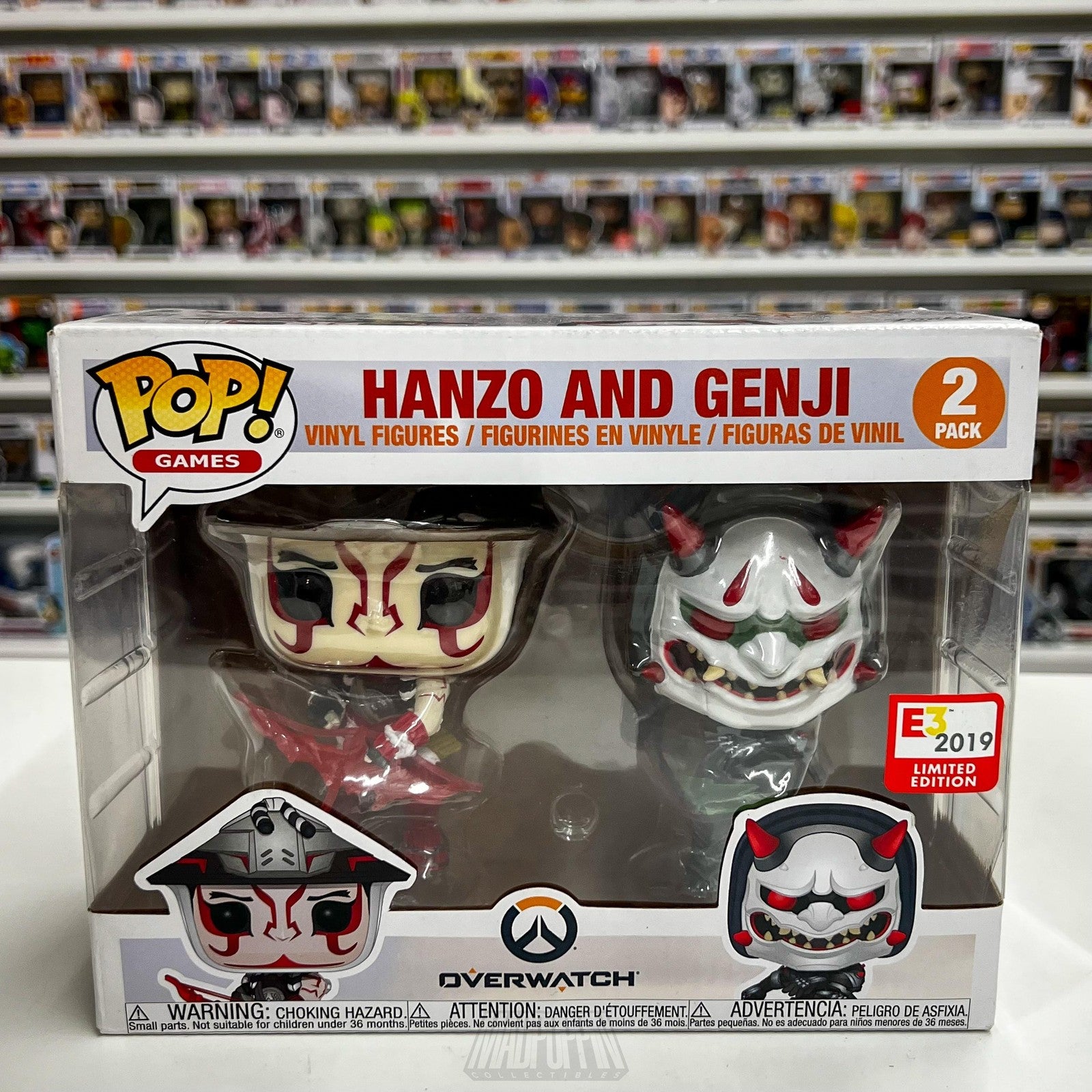 Funko Pop Overwatch Hanzo Genji E3 2019 Limited Edition 2 Pack Vinyl Figures