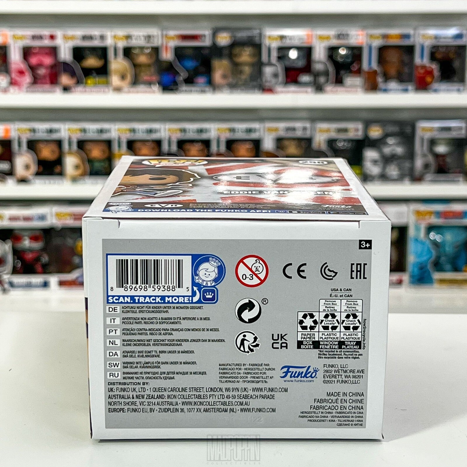 Funko Pop Rocks Eddie Van Halen Vaulted Guitar Legend Hard Heavy Glam Metal 258