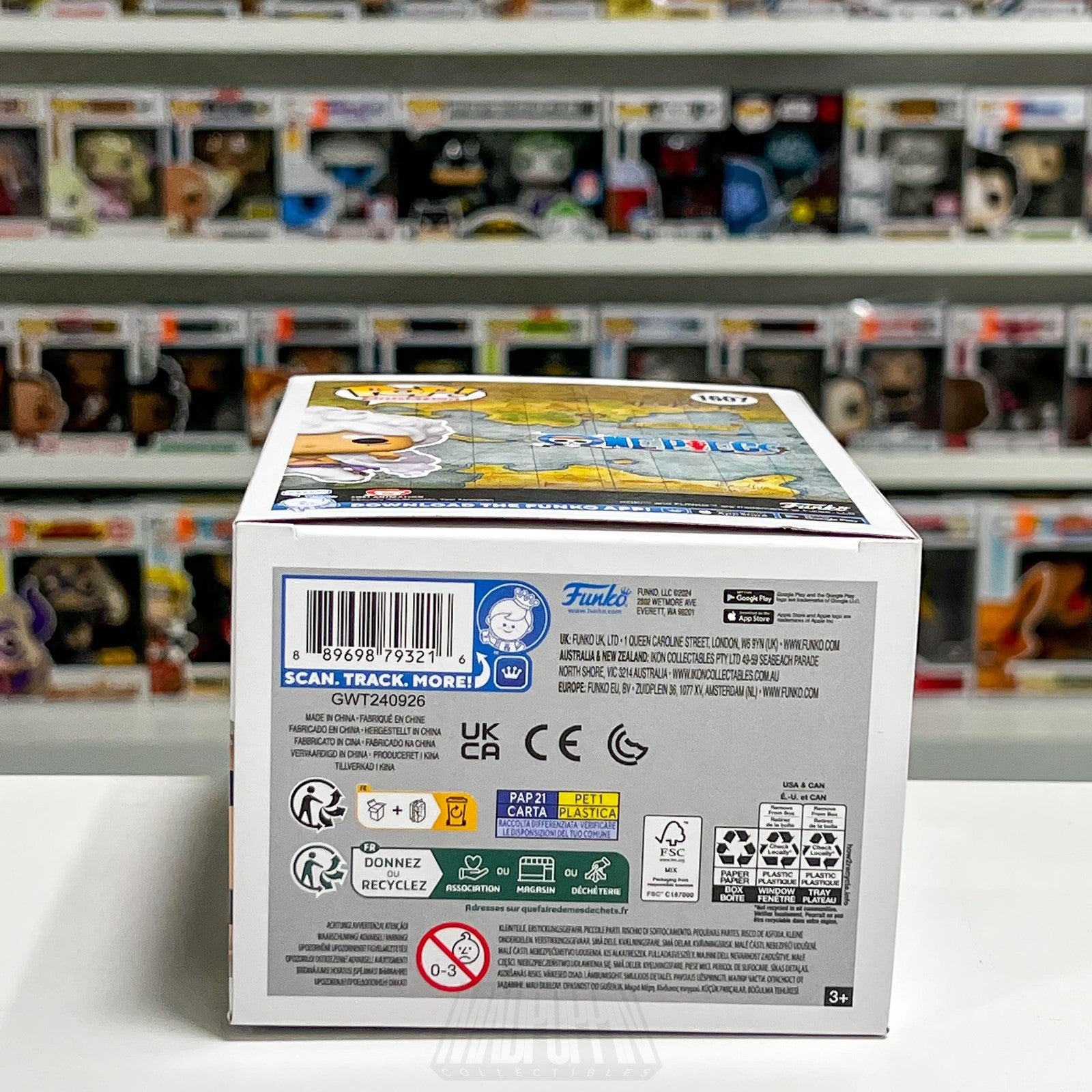 Funko Pop Animation One Piece Luffy Gear Five 1607 Glow Chase Figure Anime Vinyl