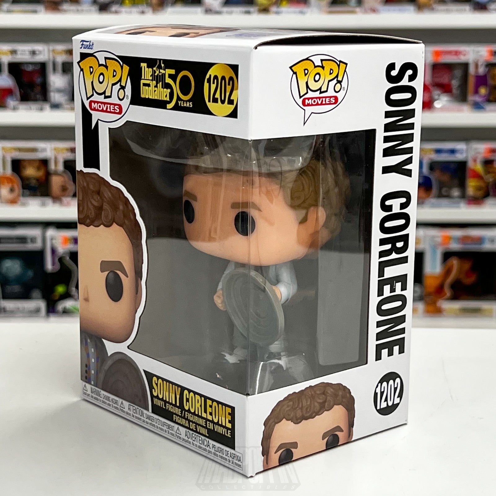 Funko Pop Movies Godfather 50 Years Sonny Corleone 1202 w/Trash Can Lid Vinyl1