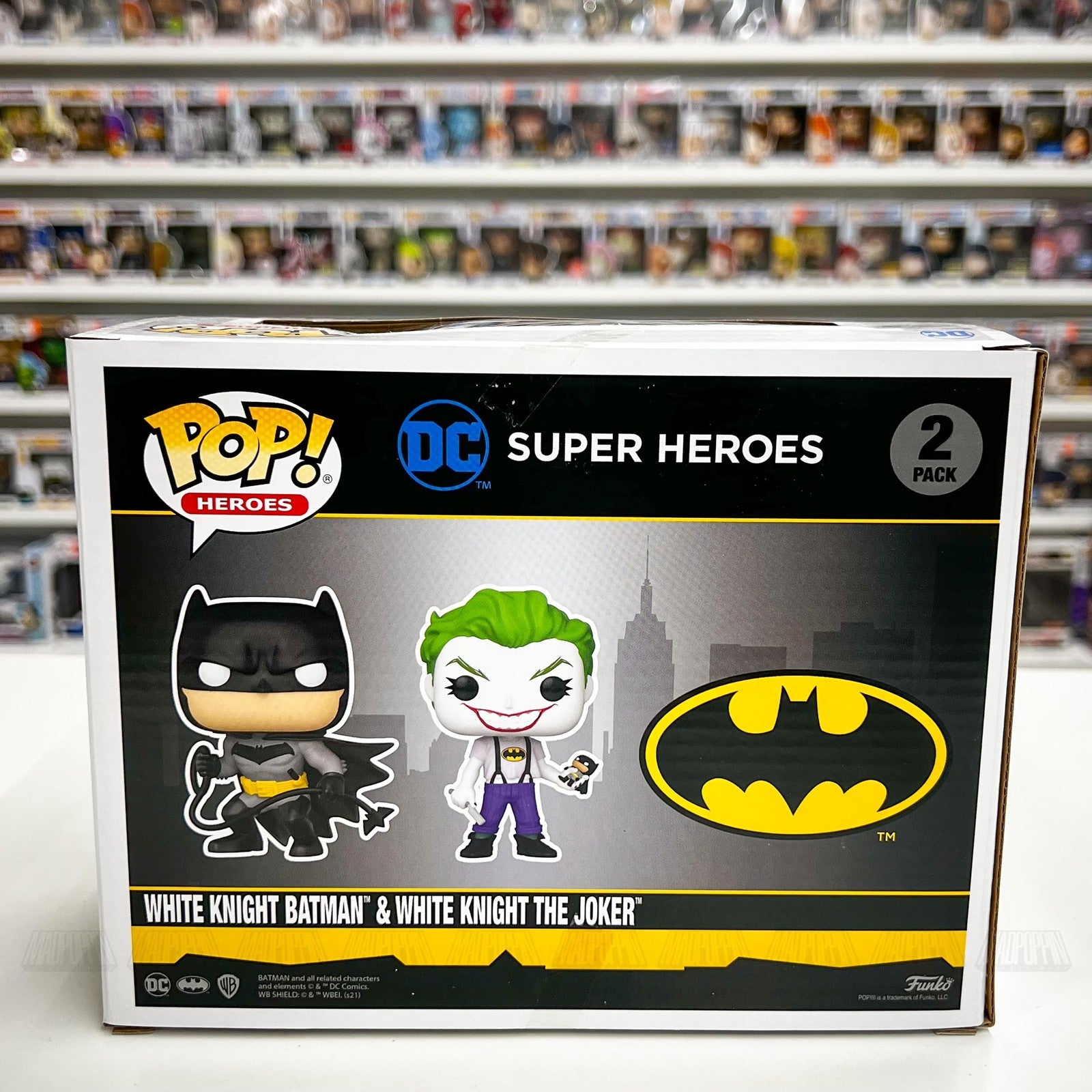 Funko Pop White Knight Batman & Joker 2 Pack PX Previews SDCC 2021 DC Heroes New