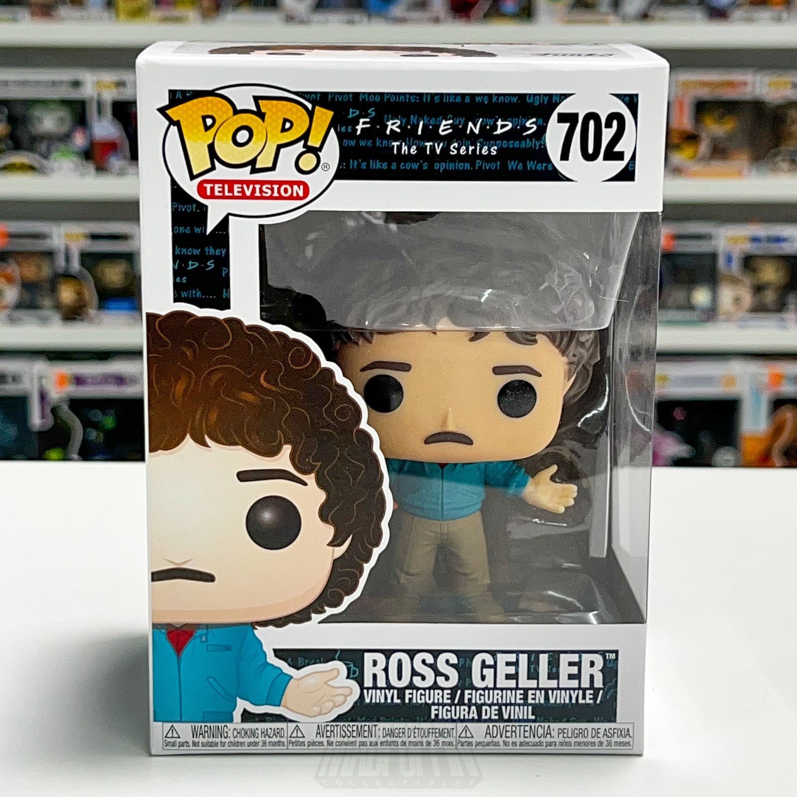 Funko Pop Television FRIENDS Ross Gellar 702 80s Hair Comedy Show Sitcom 90s NIB0