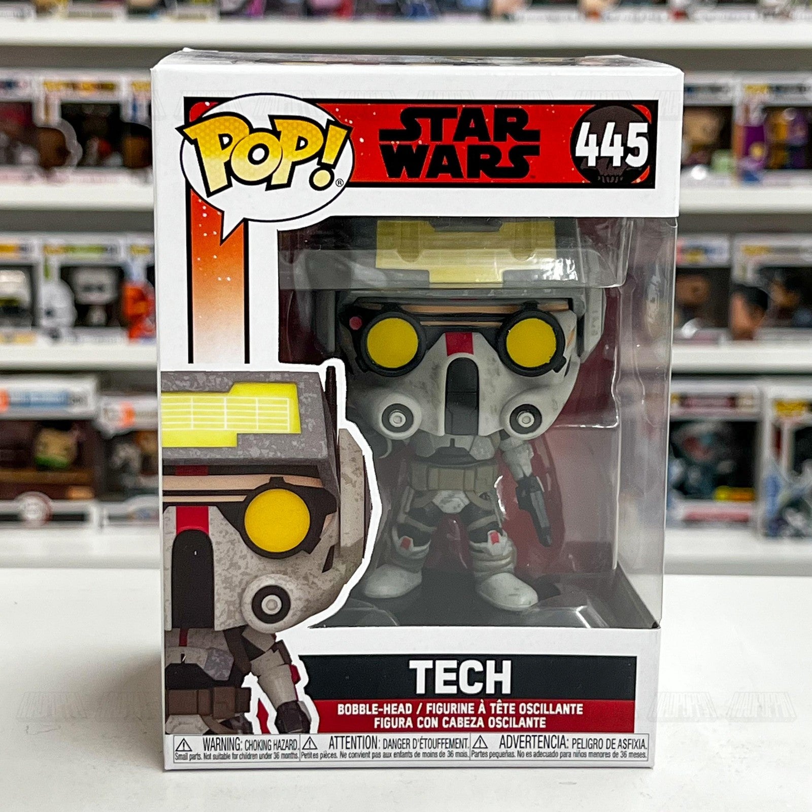 Funko Pop! Star Wars The Bad Batch Tech #445 Bobble-Head Vinyl Figure New In Box