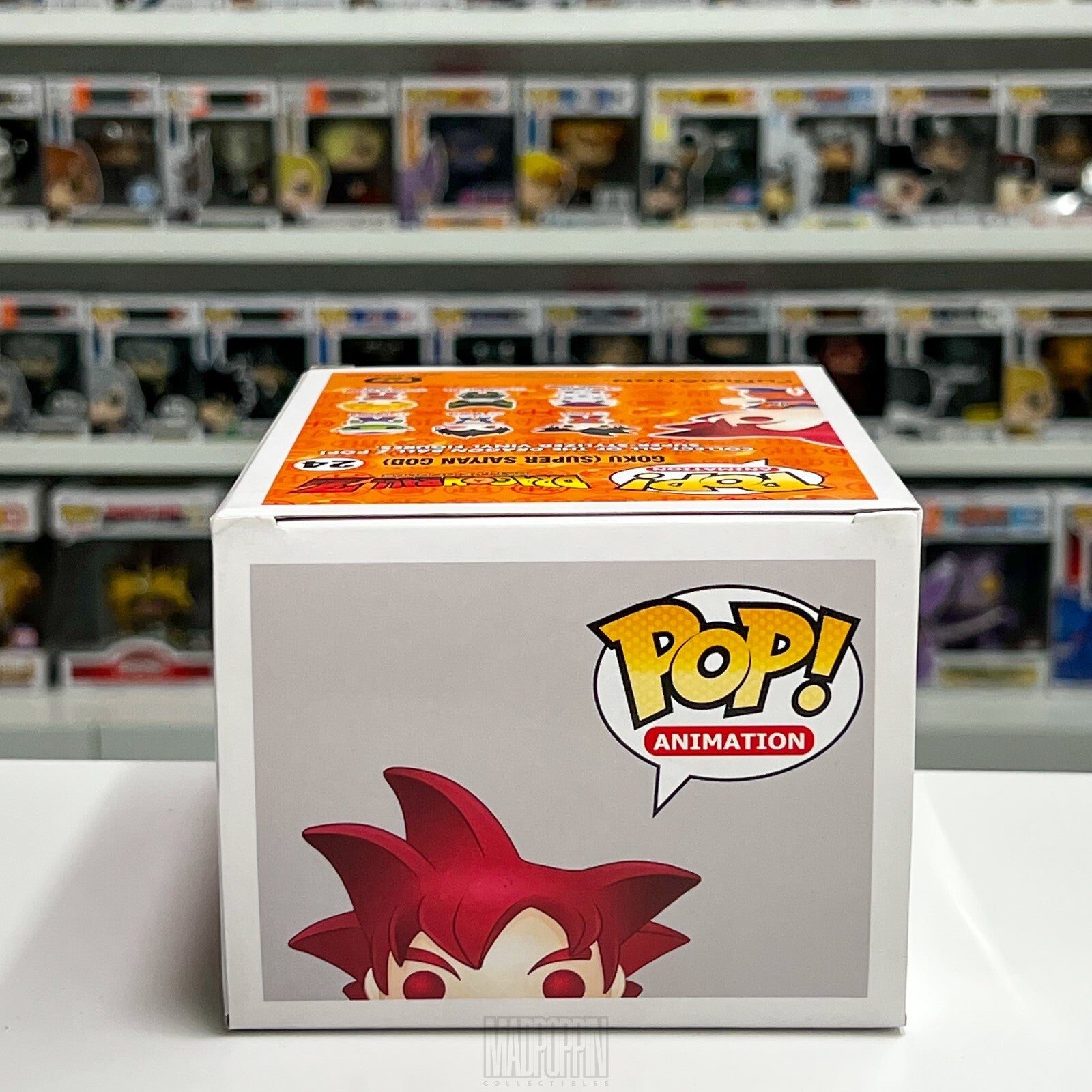 Funko Pop Anime Dragon Ball Z Battle Goku Super Saiyan God Red Hair Vaulted 24