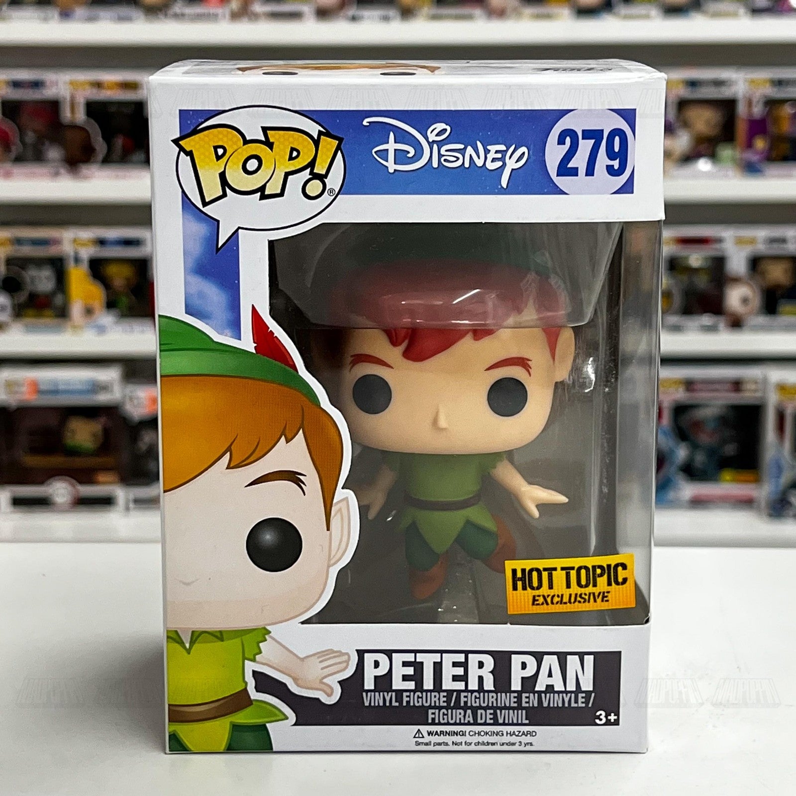 Funko Pop! Disney Peter Pan #279 Hot Topic Exclusive Vinyl Figure Box Damage