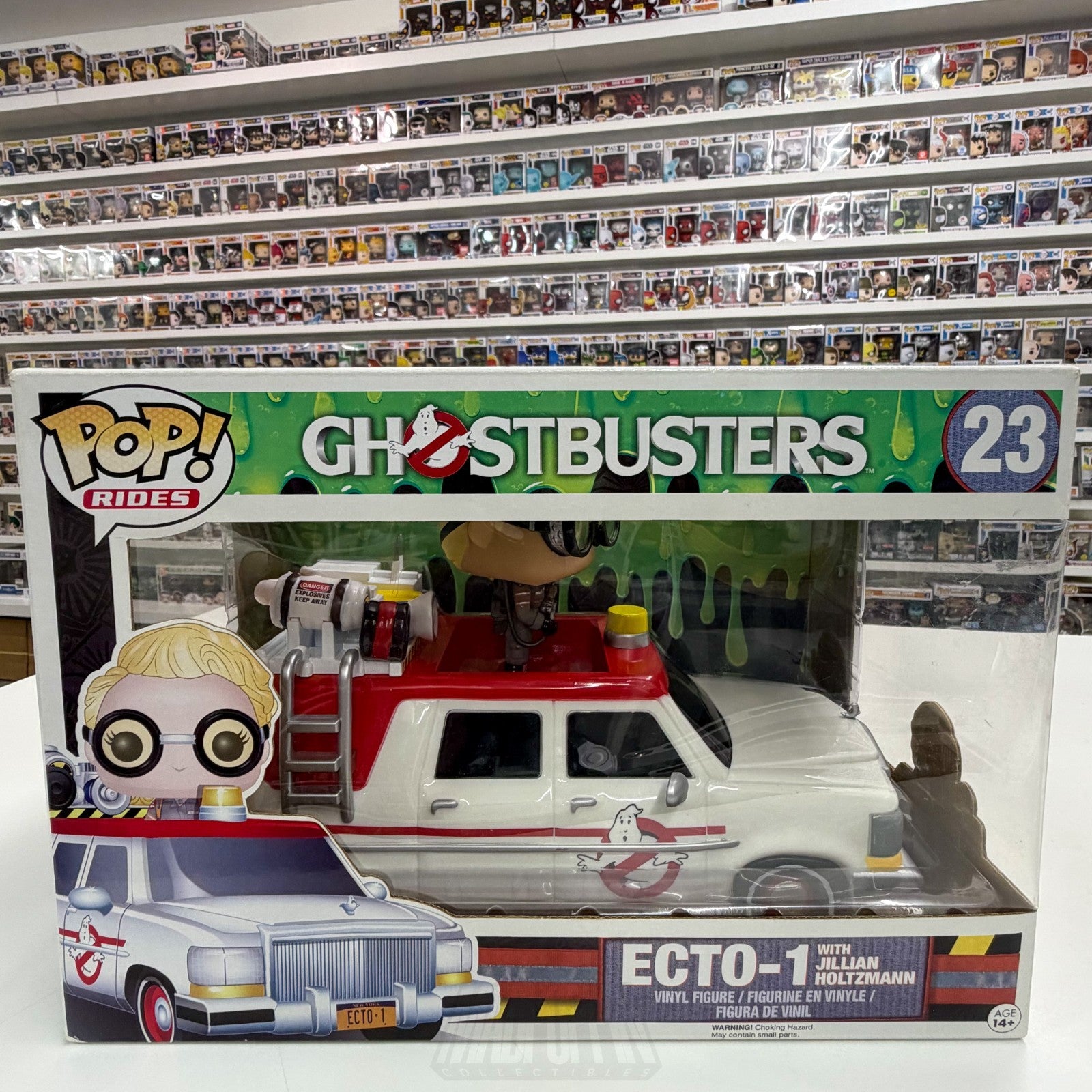Funko Pop Rides Movies Ghostbusters ECTO-1 w/Jillian Holtzmann 23 Vinyl Figure0