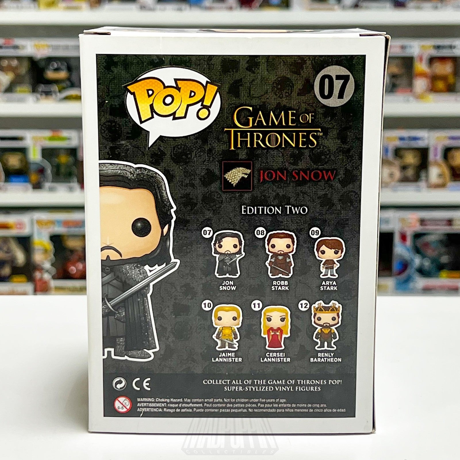 Funko Pop HBO TV Game of Thrones Jon Snow 07 Beyond The Wall Exclusive Lord Toy