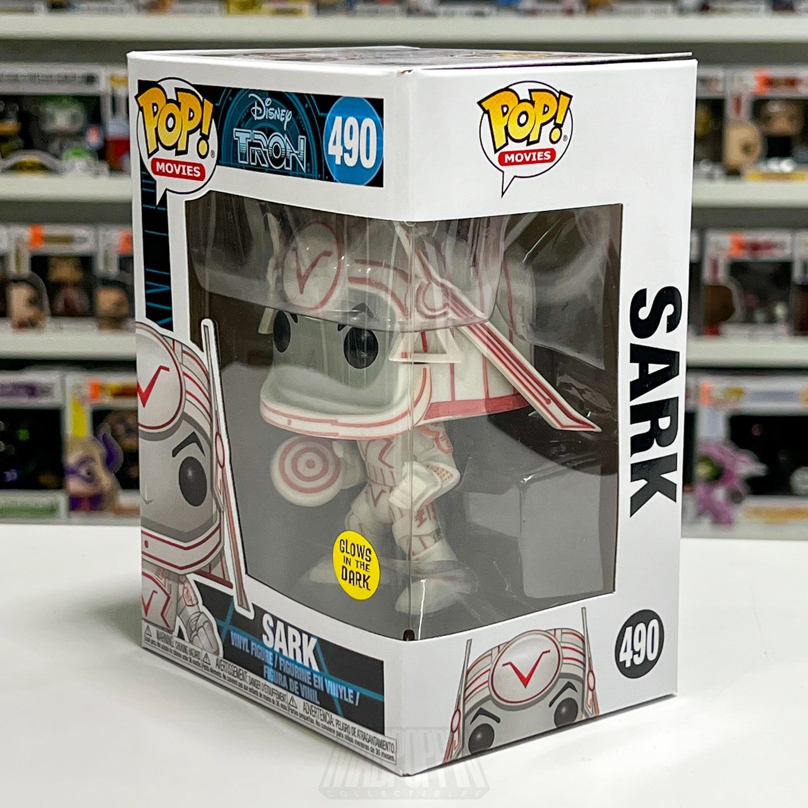 Funko Pop Movies Disney Tron Sark #490 Glow in the Dark Vinyl Figure Toy SciFi