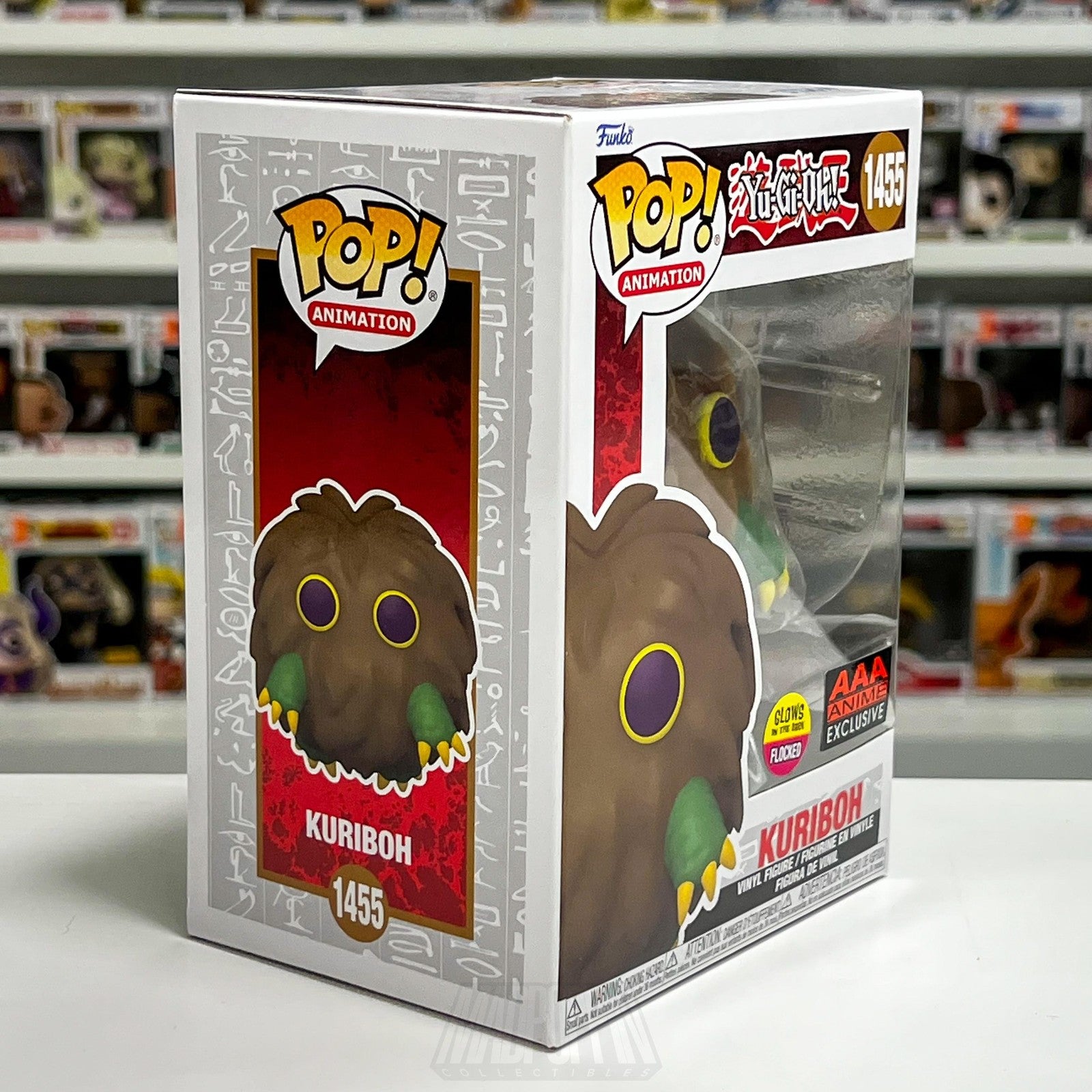 Funko Pop Animation Yu-Gi-Oh Kuriboh 1455 AAA Anime Flocked Glow Vinyl Anime NIB