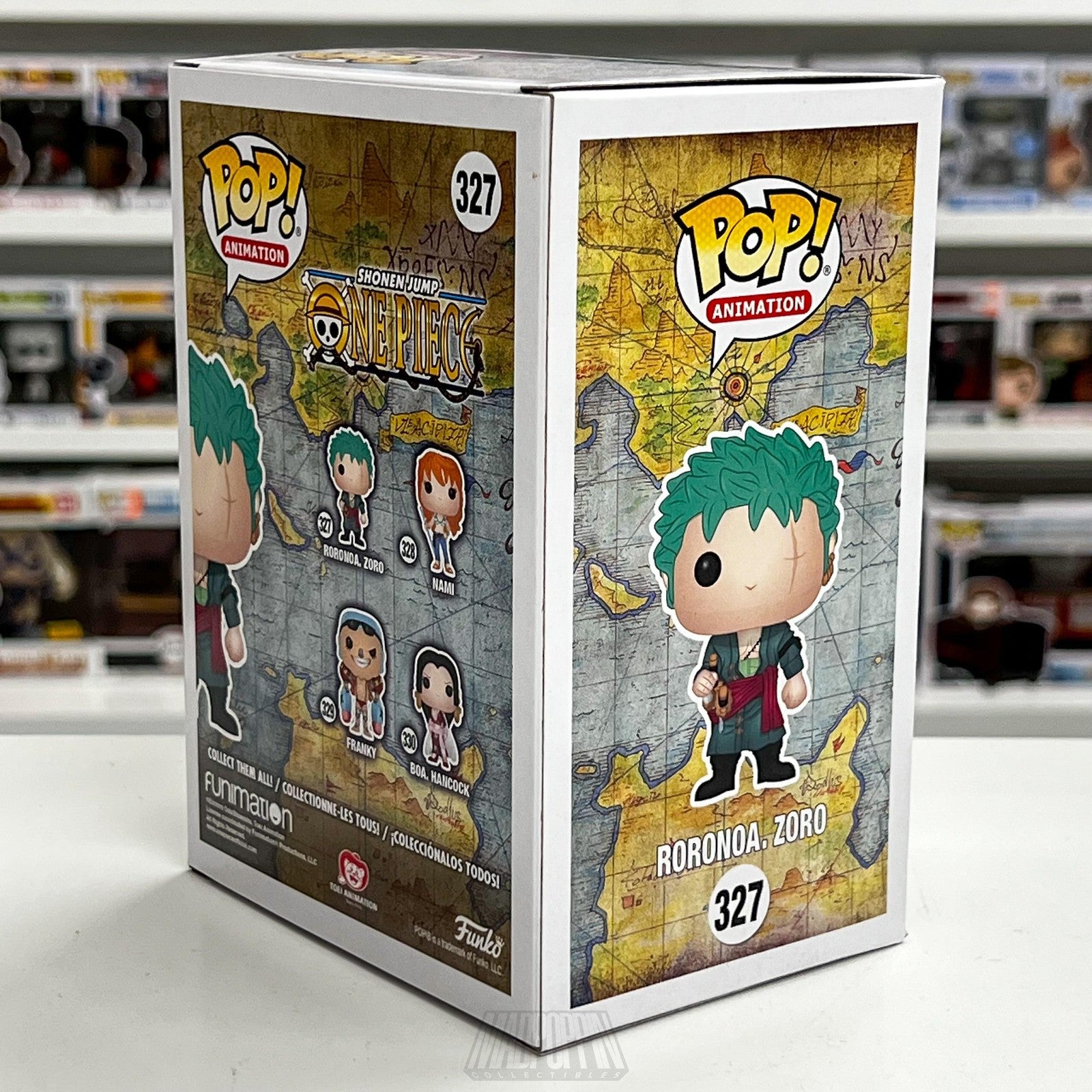 Funko Pop Animation Roronoa Zoro One Piece Figure #327 Vinyl Collectible NIB
