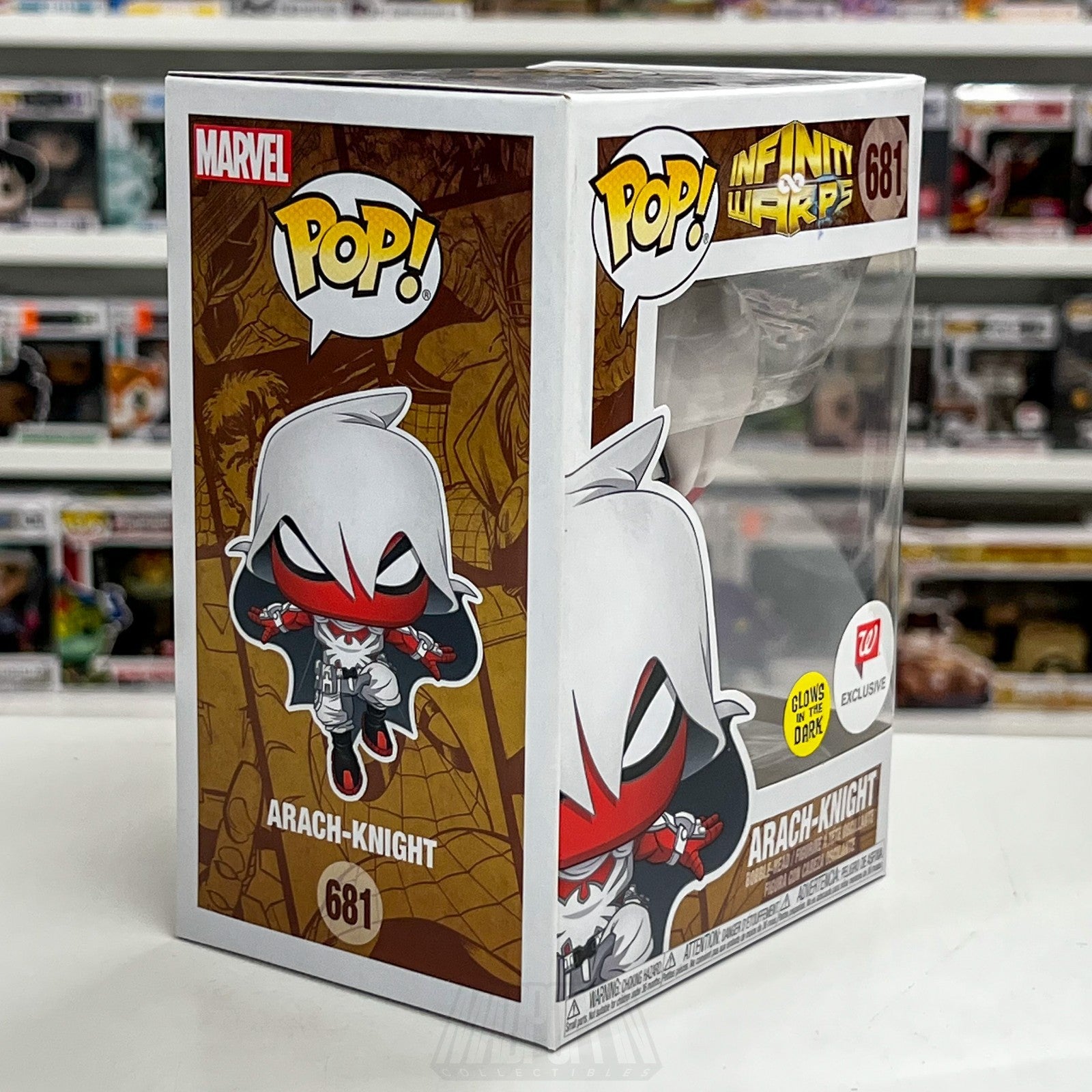 Funko Pop Marvel Infinity Warps ArachKnight Glow Walgreens 681 Toy Vinyl Figure6
