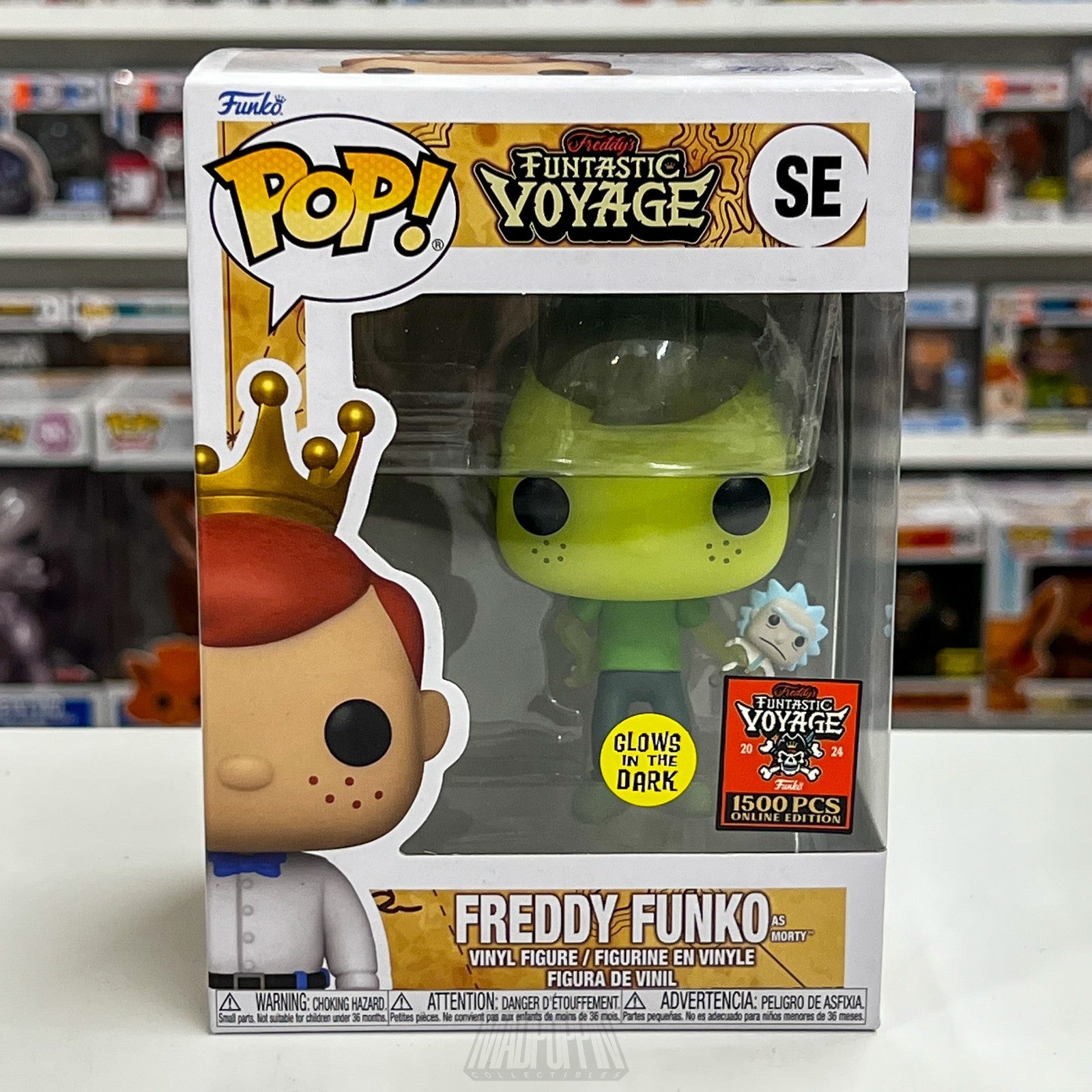 Funko Pop Fundays Funtastic Voyage Freddy Toxic Morty Glow Holding Rick 1500 PCS