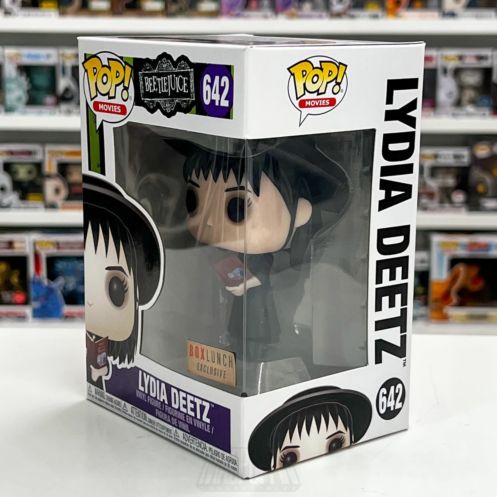Funko Pop Movies Beetlejuice Lydia Deetz w/Book BoxLunch 642 Goth Girl Figure1