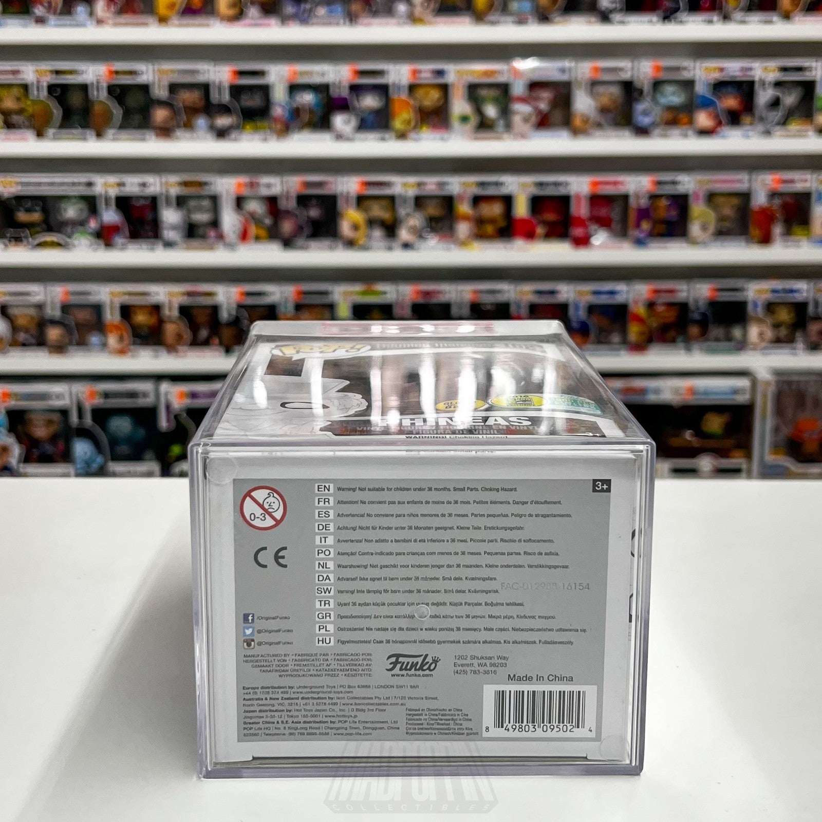 Funko Pop Disney The Haunted Mansion Phineas Glow SDCC 1000 PCS 162 PSA Graded 97