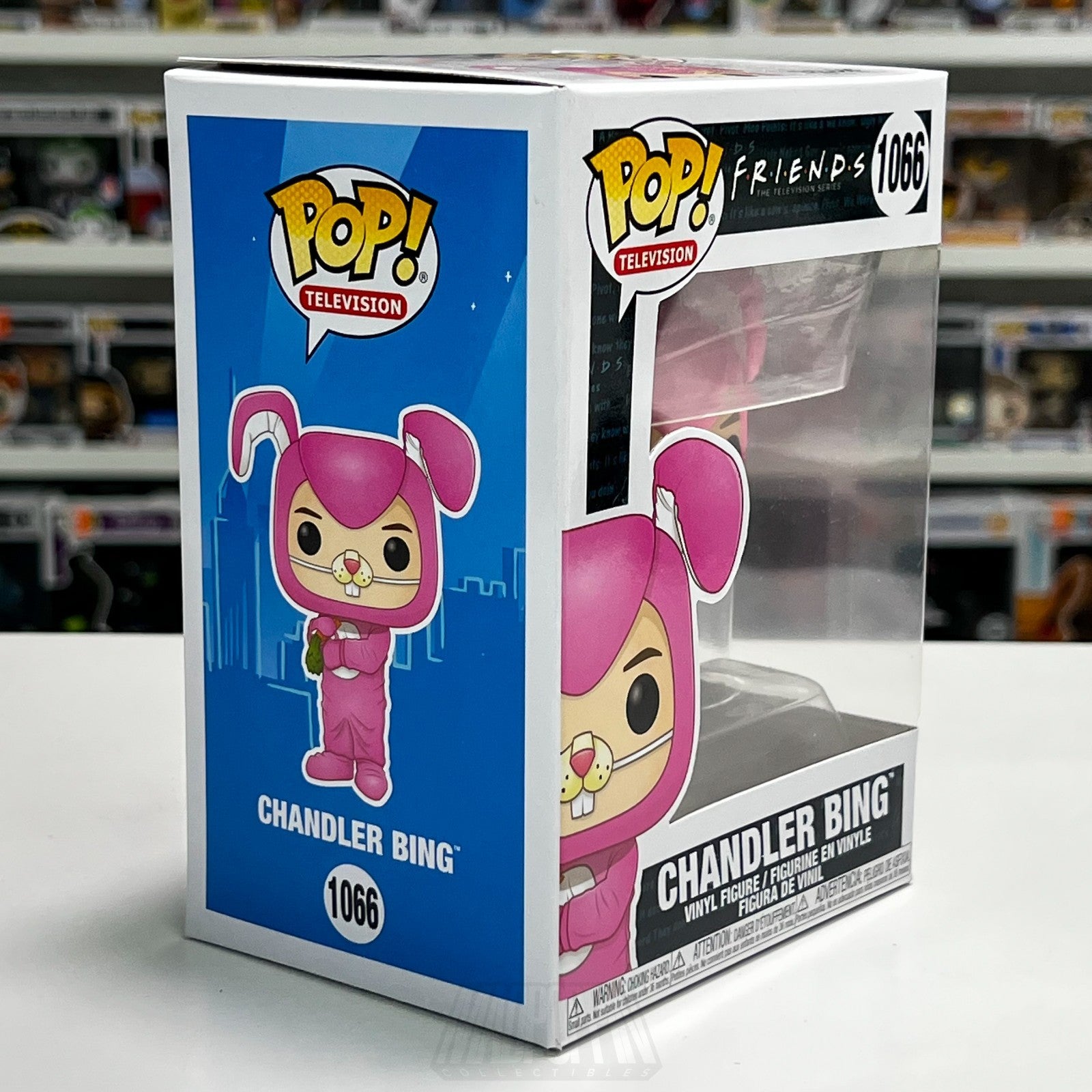 Funko Pop Television FRIENDS Chandler Bing 1066 Pink Bunny Suit Comedy Show 90s5