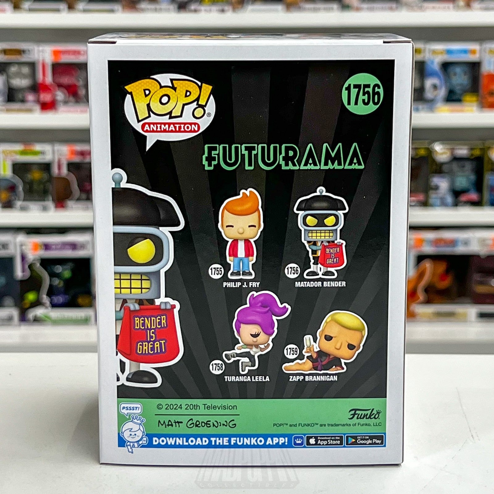 Funko Pop Animation Futurama Matador Bender 1756 Robot Droid Sci-Fi Vinyl Figure3
