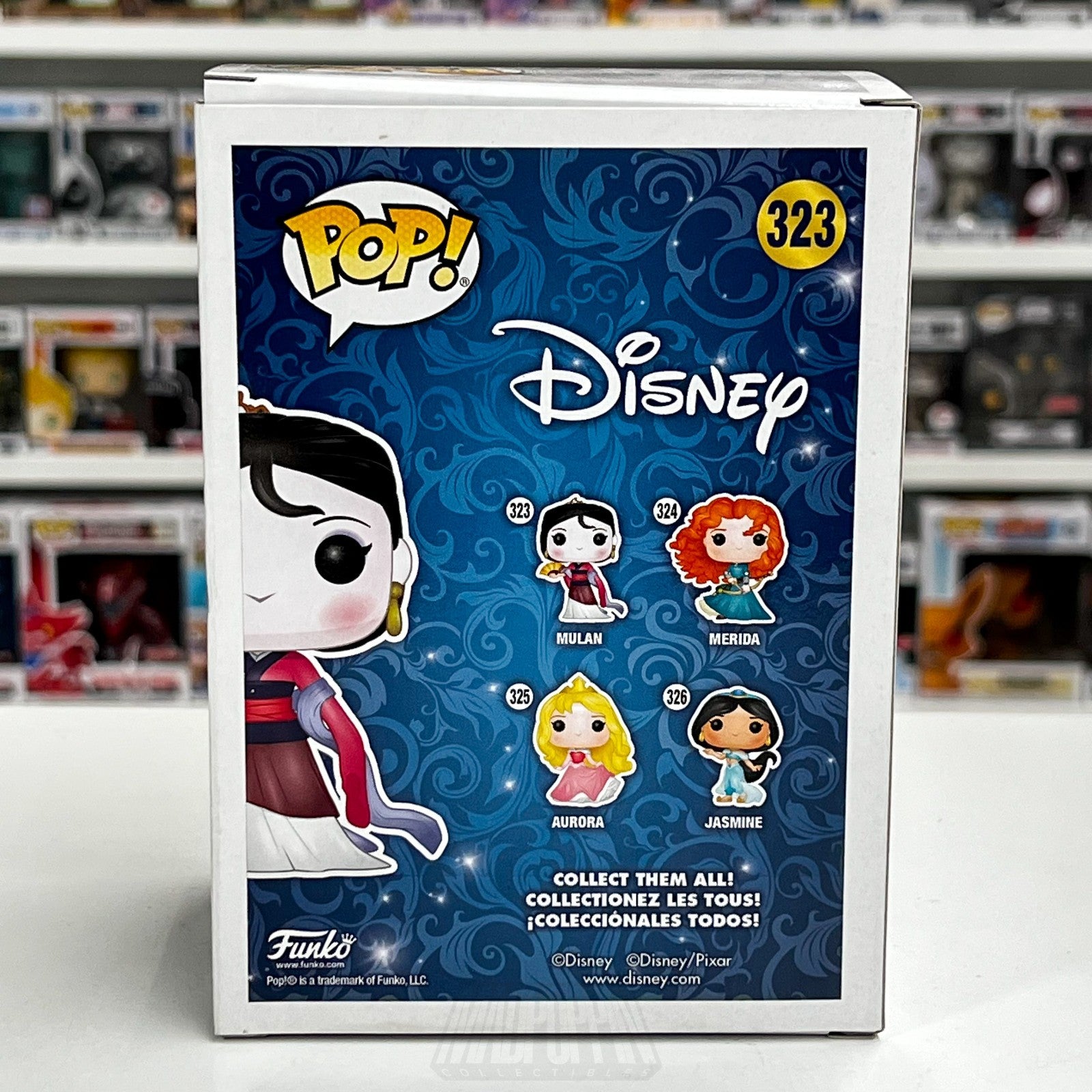 Funko Pop Disney Mulan Dancing Diamond Glitter Hot Topic 323 Princess Toy Figure3