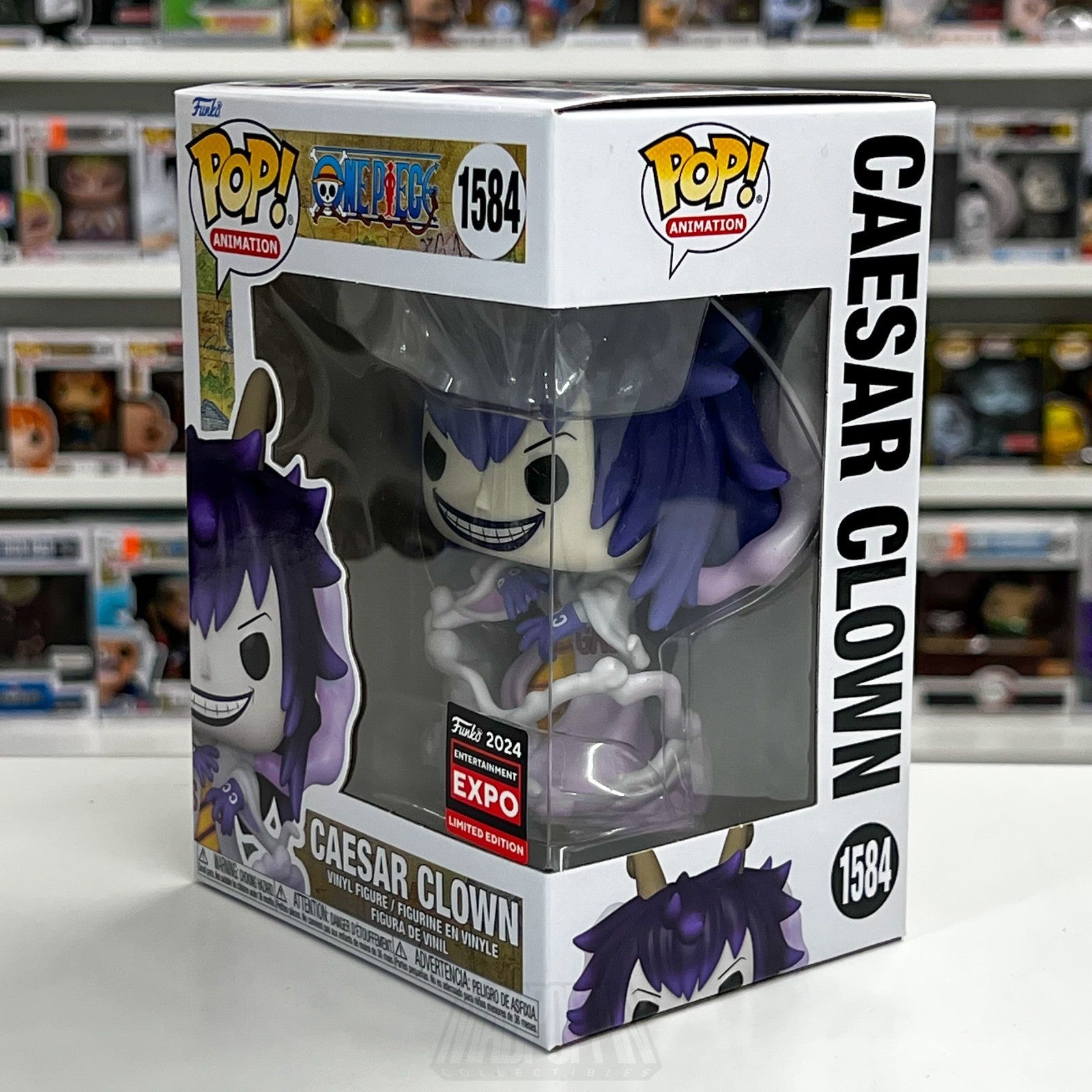 Funko Pop Anime One Piece Caesar Clown 1584 C2E2 Expo Exclusive Vinyl Figure Toy1