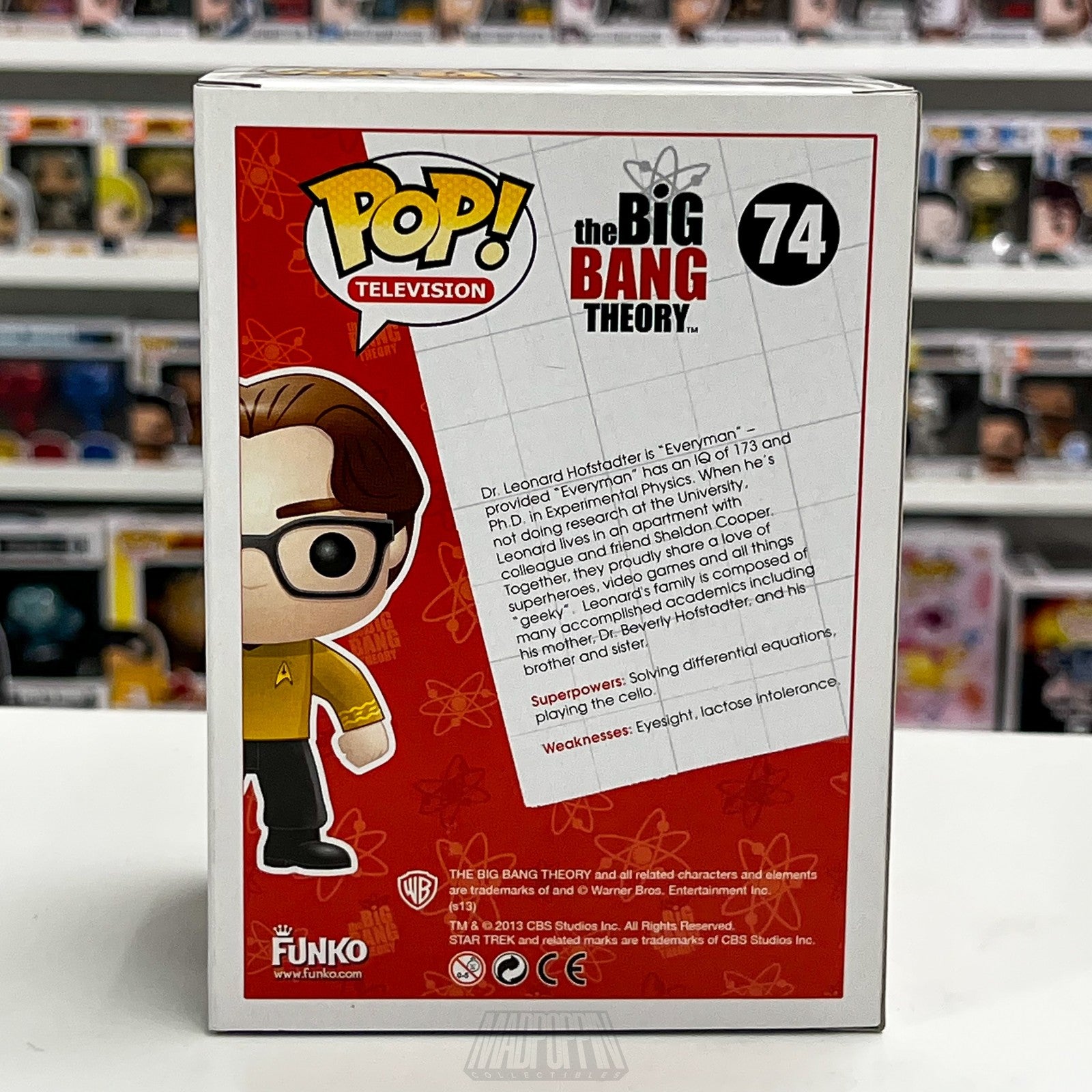 Funko Pop Leonard Hofstadter The Big Bang Theory #74 Vinyl Figure TV Collectible