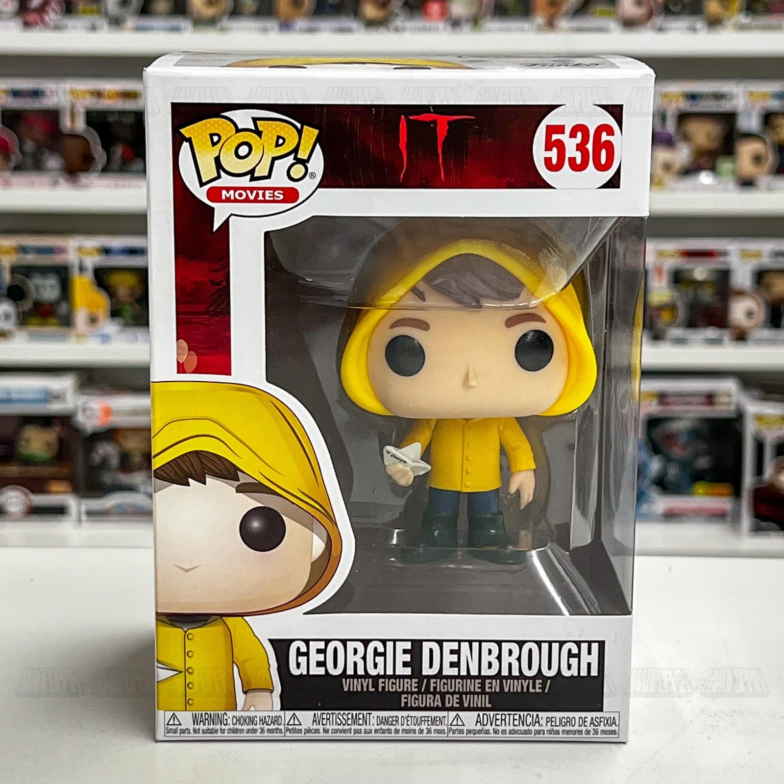 Funko Pop Movies IT Georgie Denbrough Vinyl Figure 536 Collectible Horror New