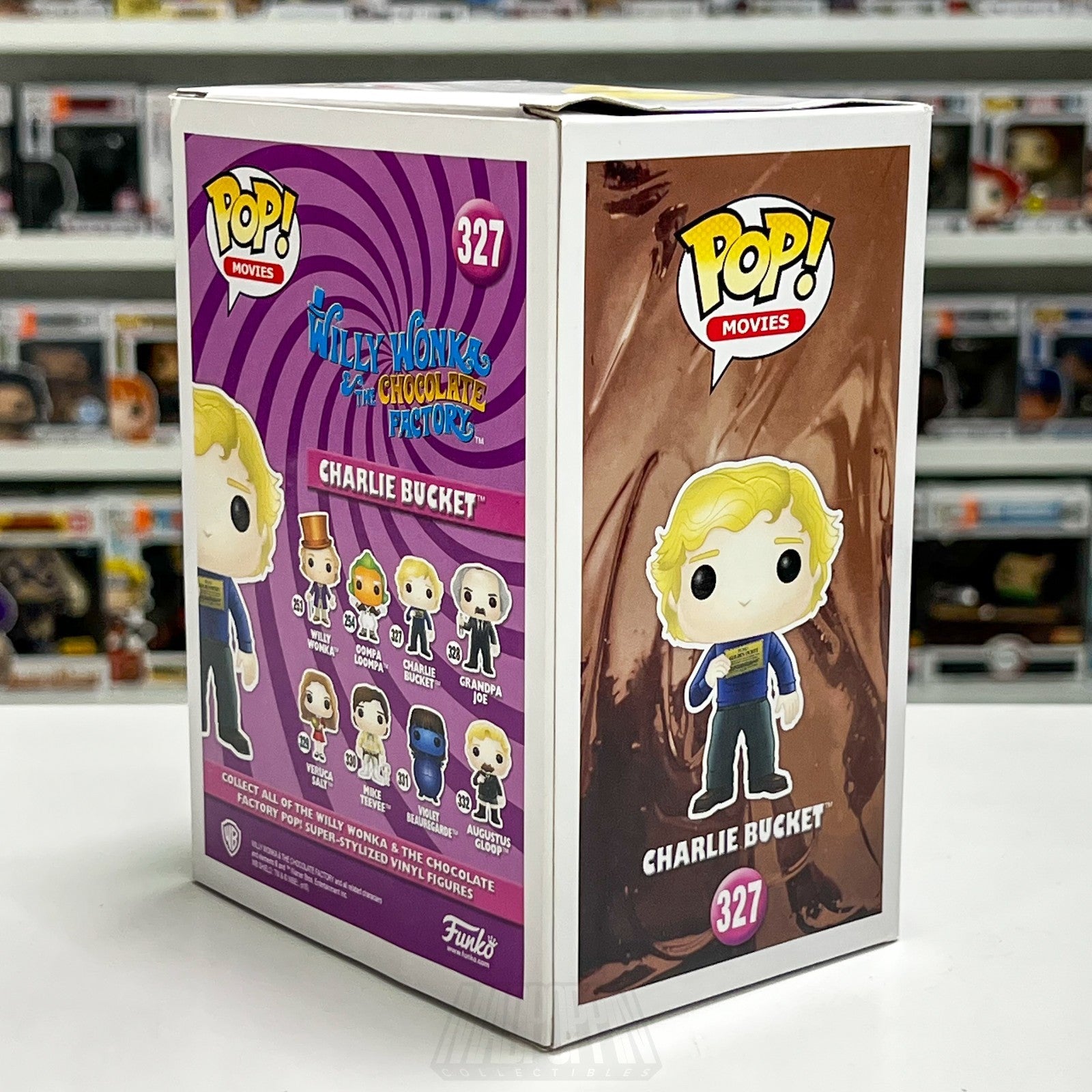 Funko Pop Movies Willy Wonka Chocolate Factory Charlie Bucket Golden Ticket 327