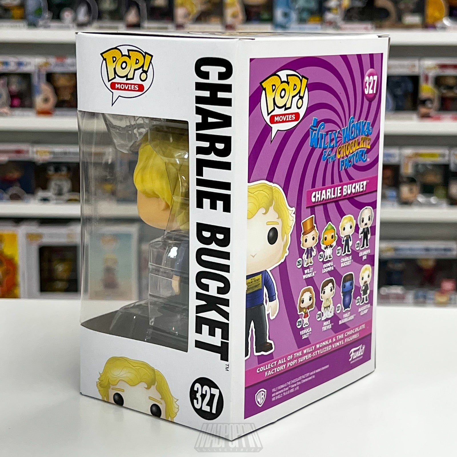 Funko Pop Movies Willy Wonka Chocolate Factory Charlie Bucket Golden Ticket 327