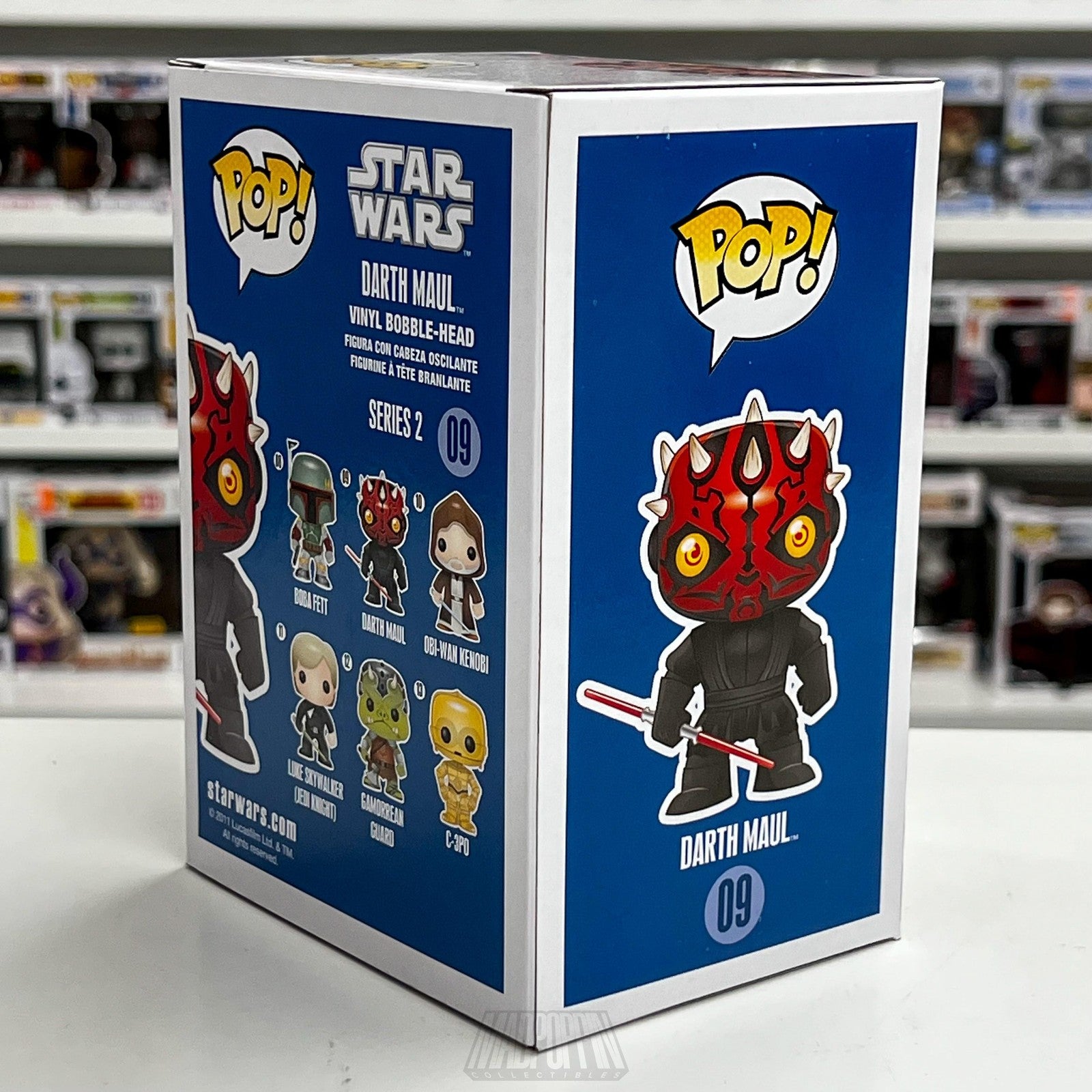 Funko Pop Star Wars Darth Maul 09 Sith Lord Blue Box Vinyl Bobble-Head Figure