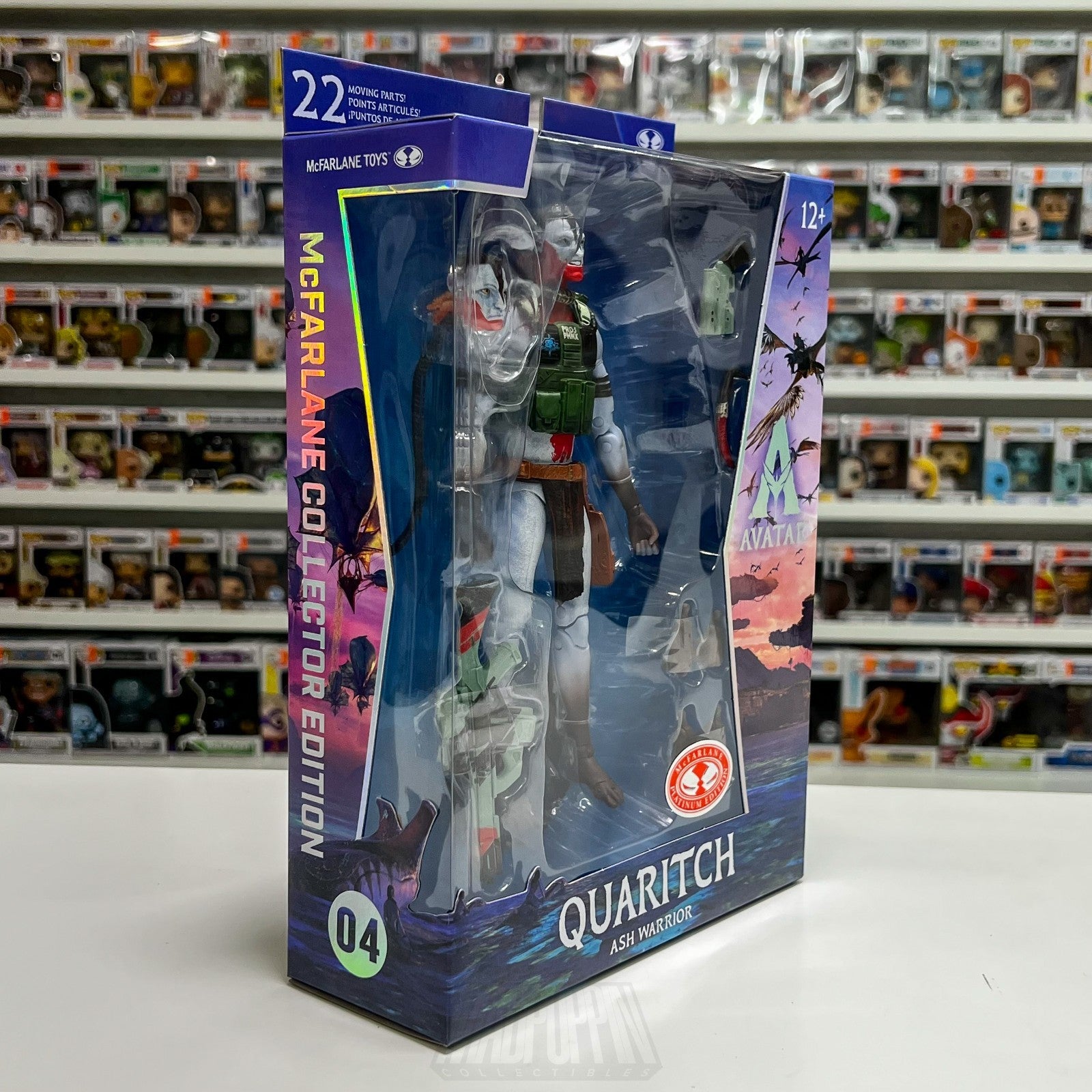 McFarlane Toys Gold Label Avatar Quaritch Ash Warrior RED PLATINUM 7 Inch Figure