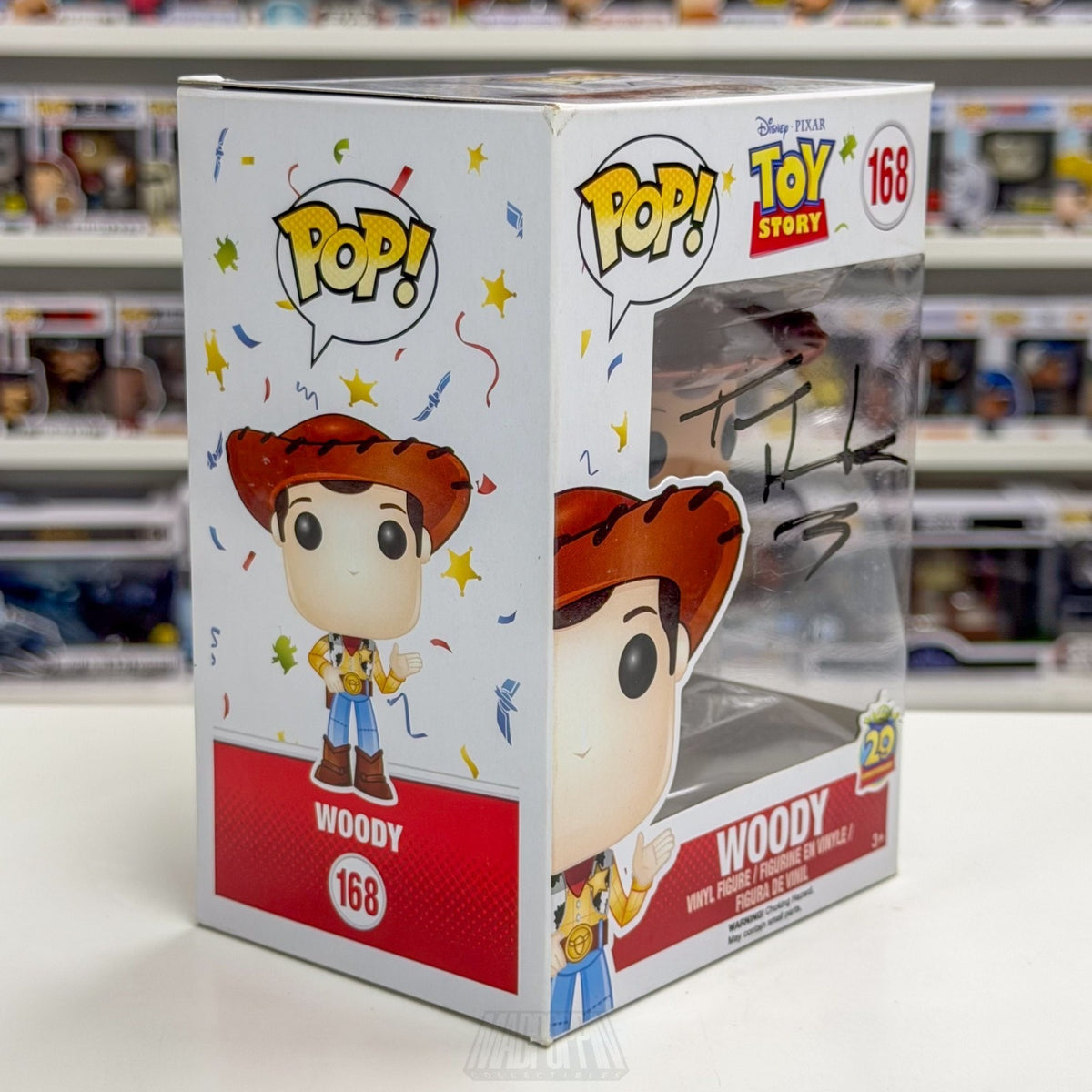 Funko Pop Disney Pixar Woody 20th Signed Auto Tom Hanks Beckett 168 Vinyl Figure
