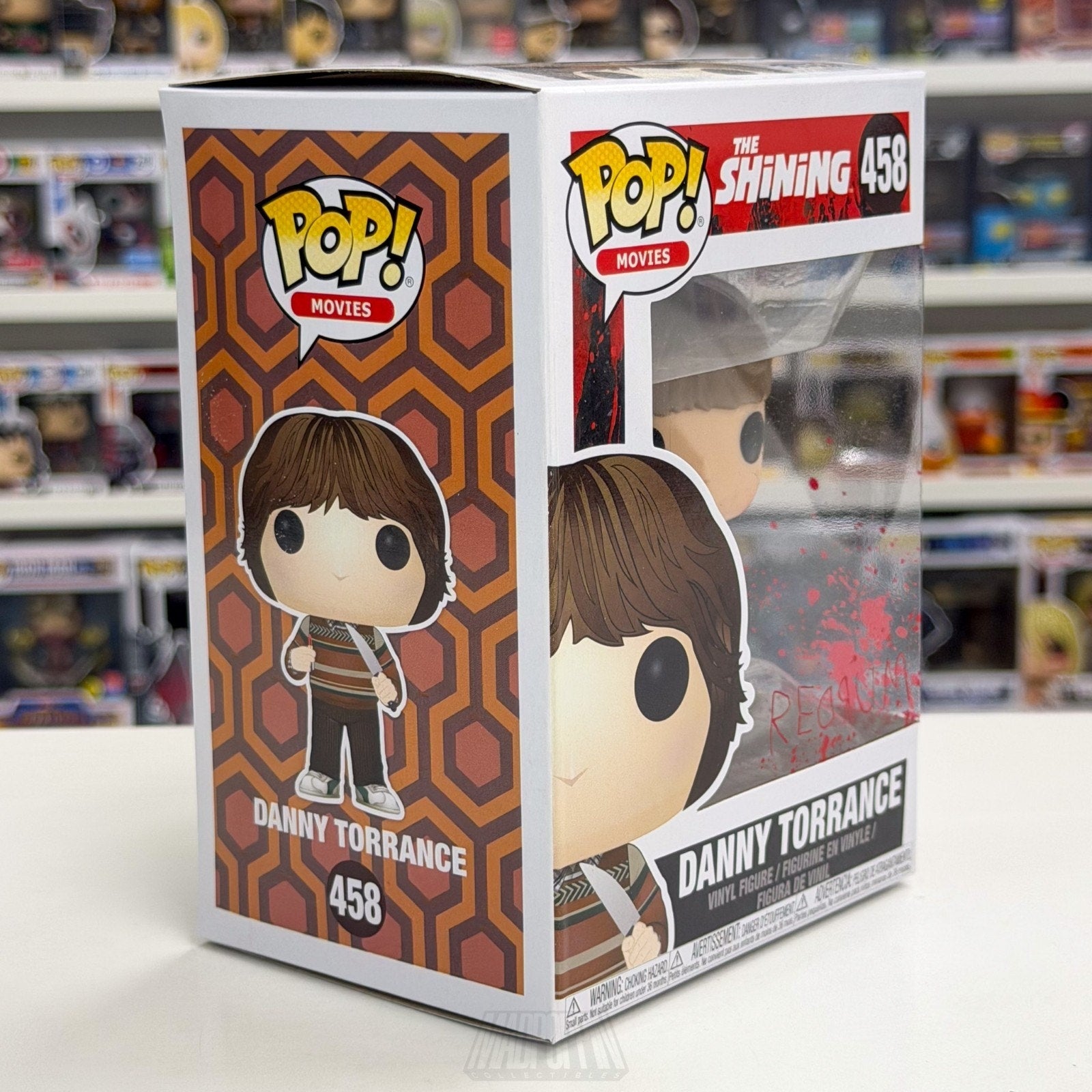Funko Pop Movies The Shining Danny Torrance REDRUM 458 Overlook Toy Hotel Figure