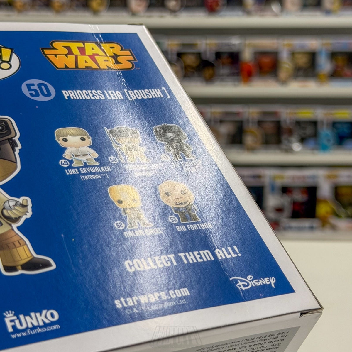 Funko Pop Star Wars Princess Leia Boushh Blue Box 50 Bounty Hunter Vinyl Figure