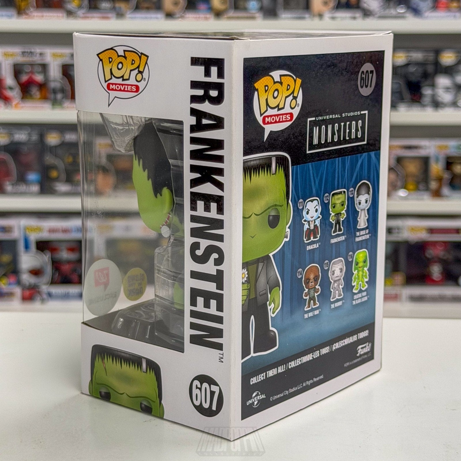 Funko Pop Movies Monsters Frankenstein w/Flower Glow Walgreens 607 Horror Figure