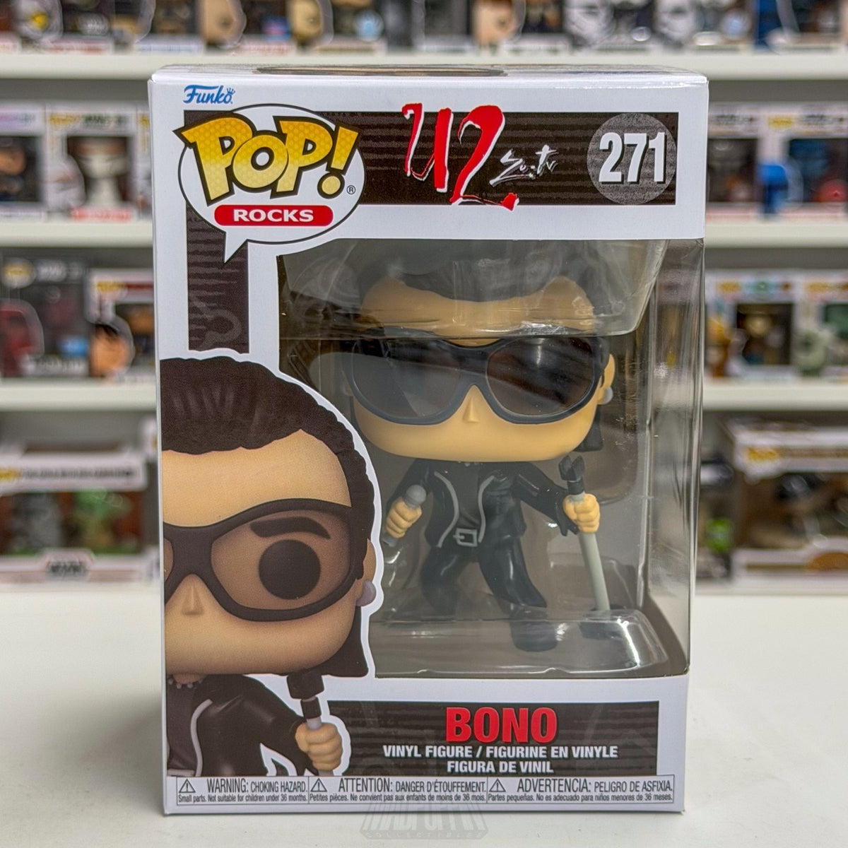 Funko Pop Rocks U2 Zoo TV Bono 271 Alternative Dublin Irish Band Vinyl Figure