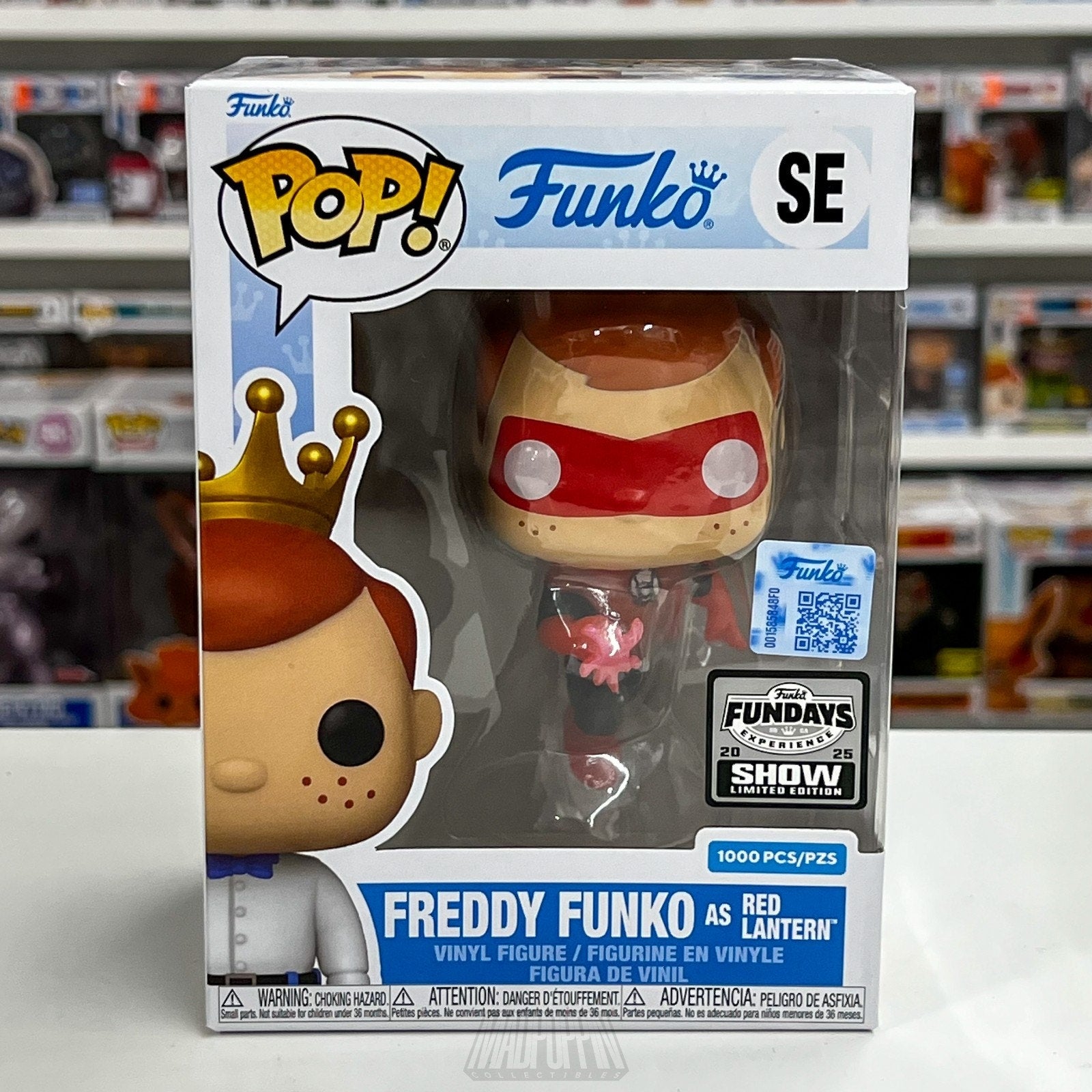 Funko Pop Fundays Freddy as Red Lantern Translucent 1000pcs DC Toy Vinyl Figure