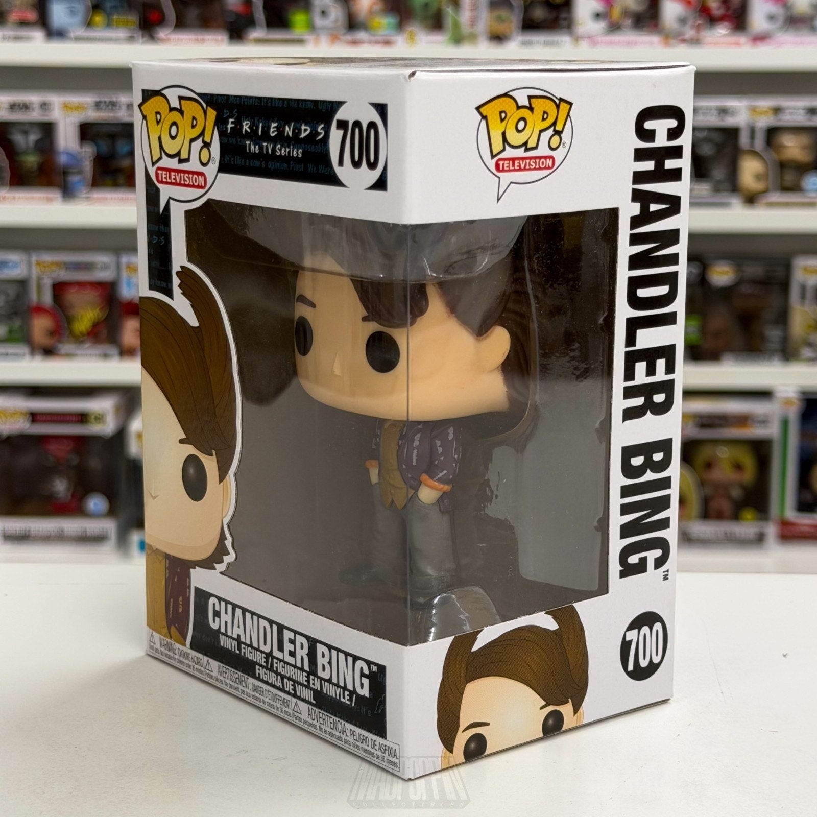 Funko Pop Tv Friends Chandler Bing 80s Hair 700 Comedy Sitcom Toy Vinyl Figure