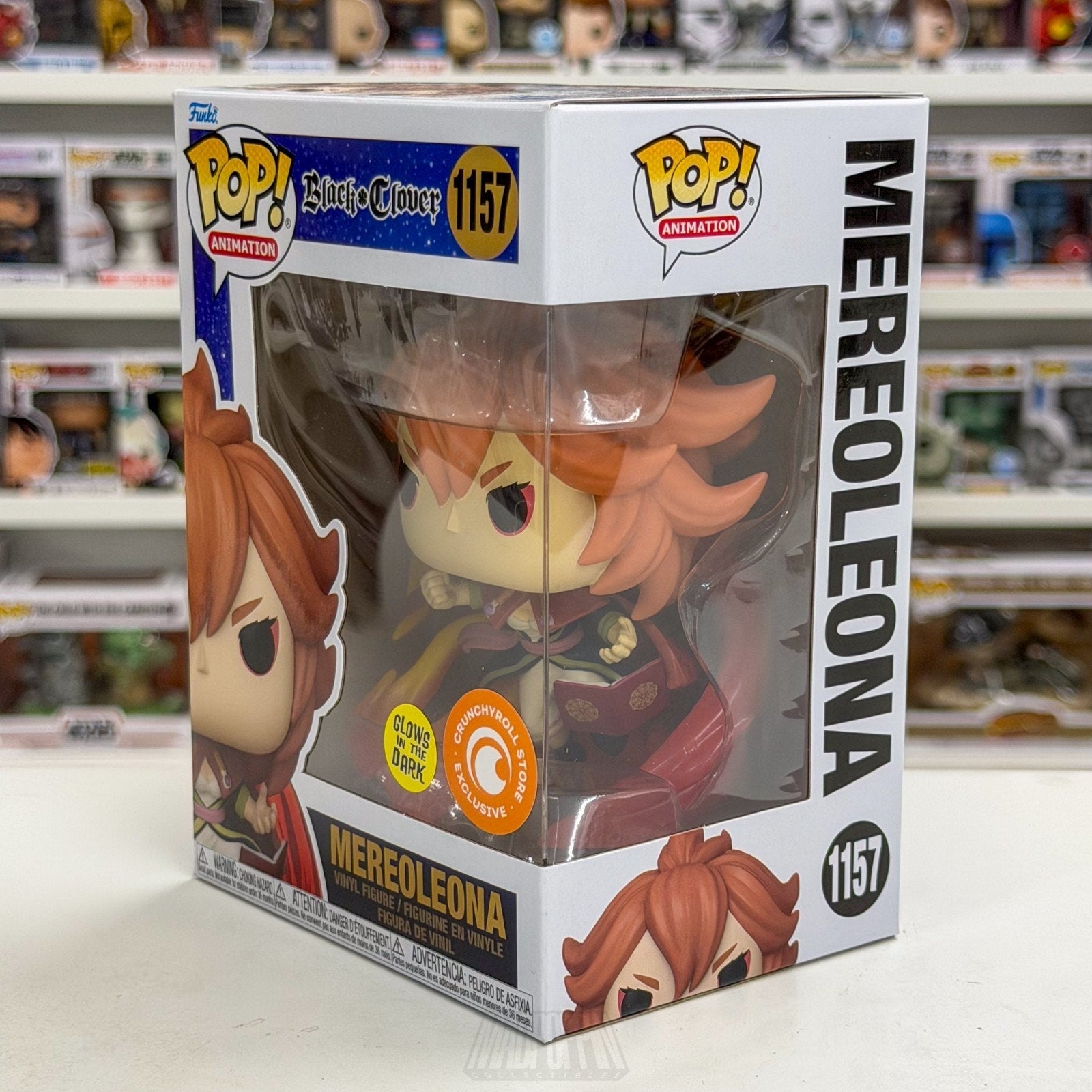 Funko Pop Anime Black Clover Mereoleona Glow Crunchyroll 1157 Manga Toy Figure