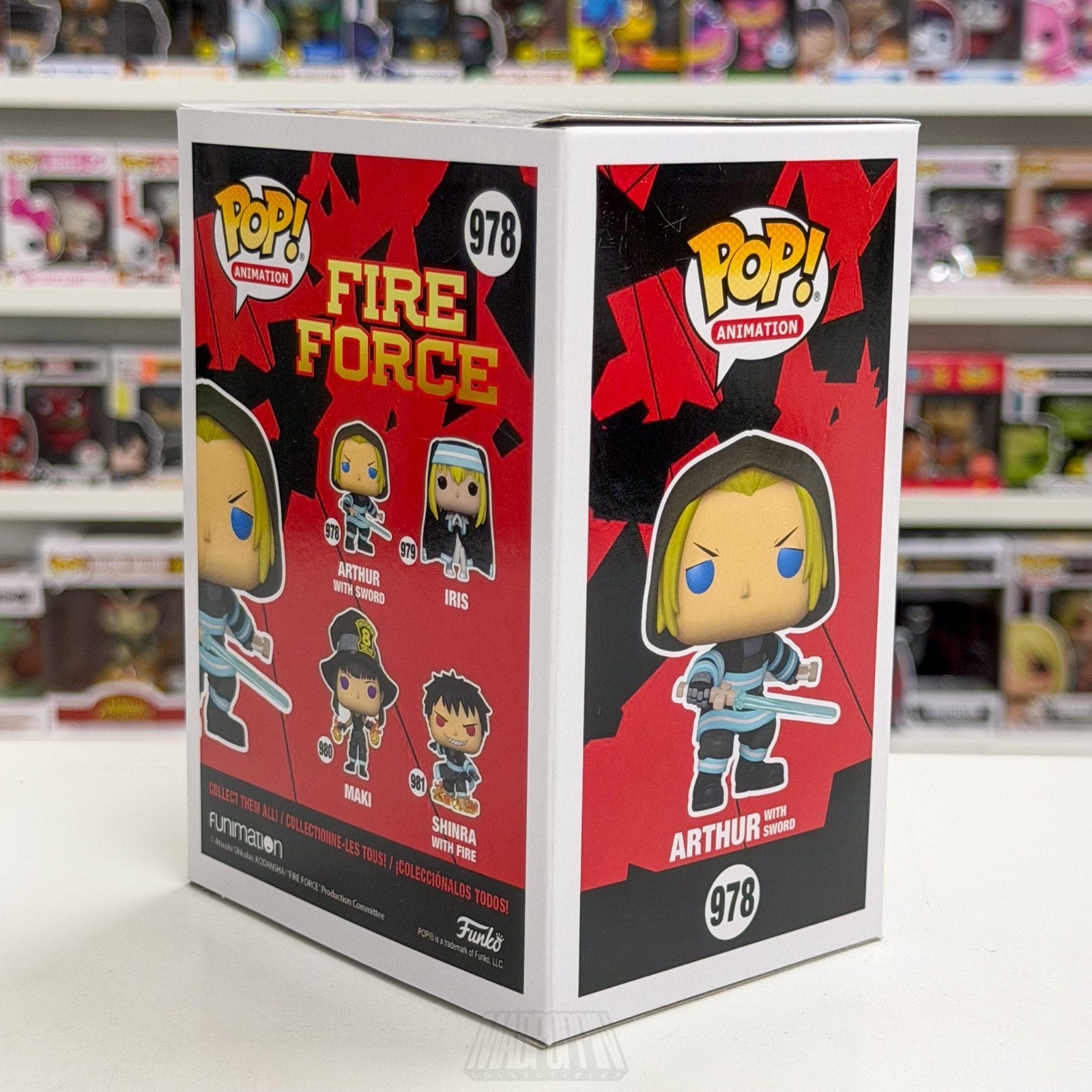 Funko Pop Anime Fire Force Arthur Boyle w/Sword 978 Japan Manga Toy Vinyl Figure