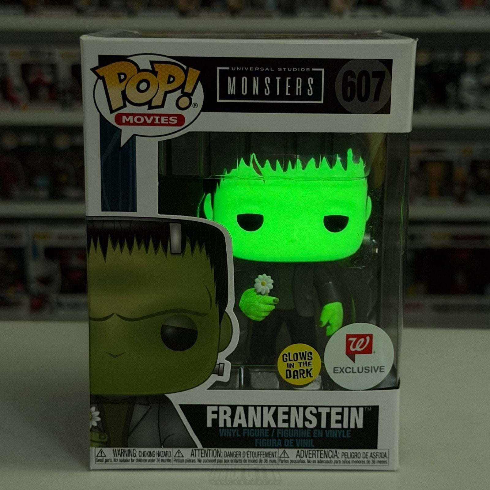 Funko Pop Movies Monsters Frankenstein w/Flower Glow Walgreens 607 Horror Figure