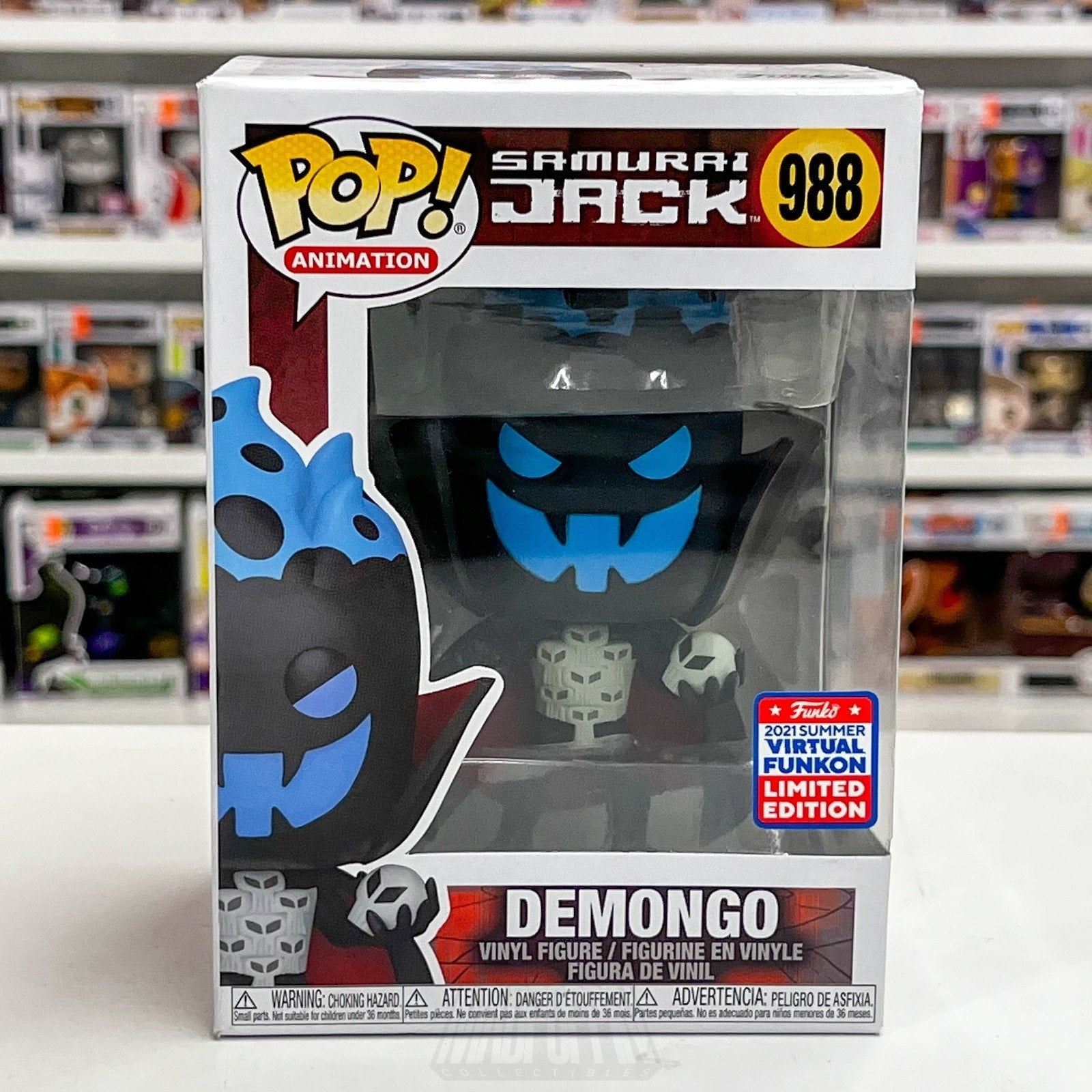 Funko Pop Animation Samurai Jack Demongo FunKon 2021 988 Soul Collector Figure