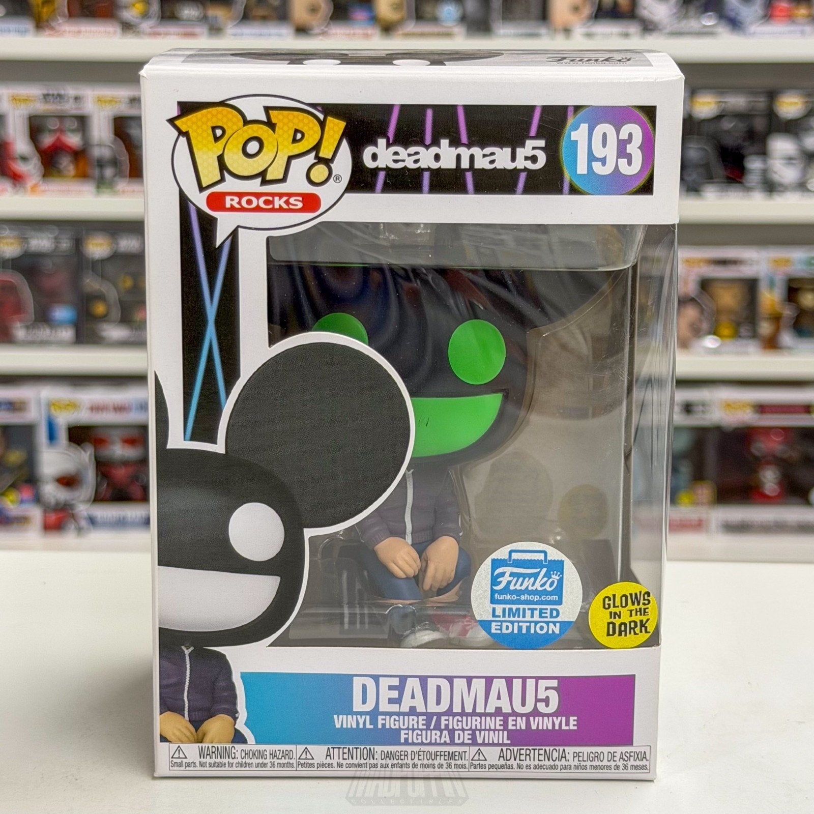 Funko Pop Rocks Deadmau5 Glow 193 Canadian EDM Electronic DJ Toy Vinyl Figure