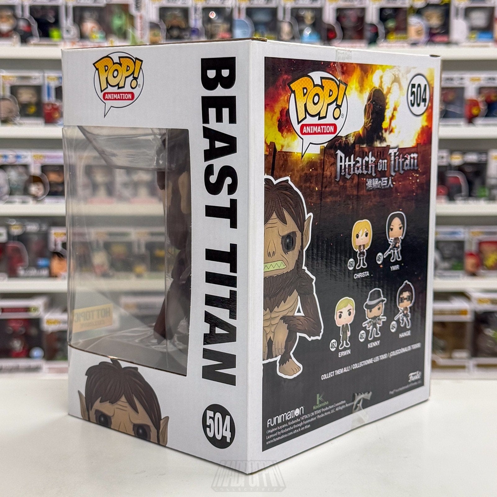 Funko Pop Anime Attack on Titan Beast Titan 6" Hot Topic 504 Manga Vinyl Figure